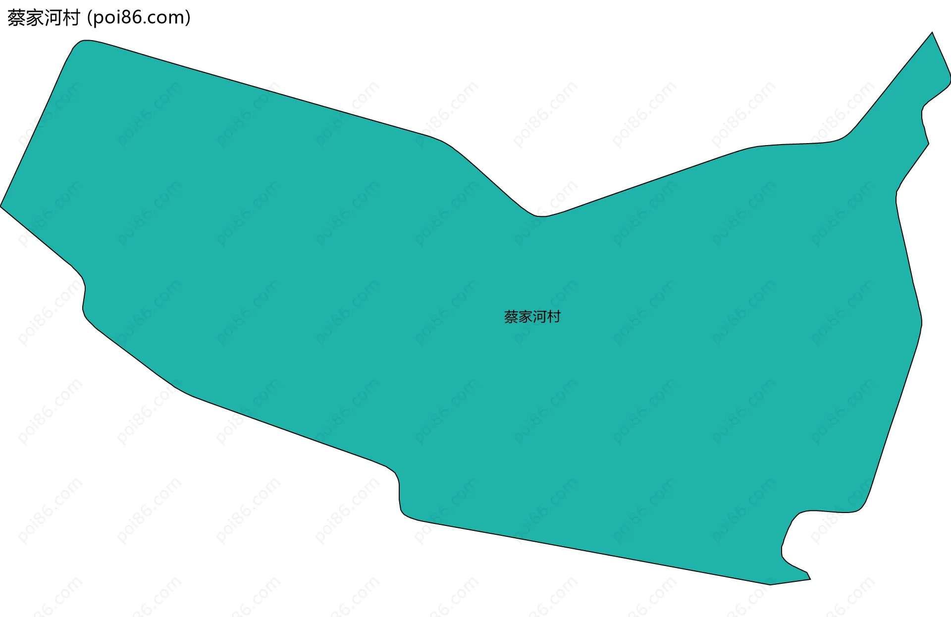 蔡家河村边界地图