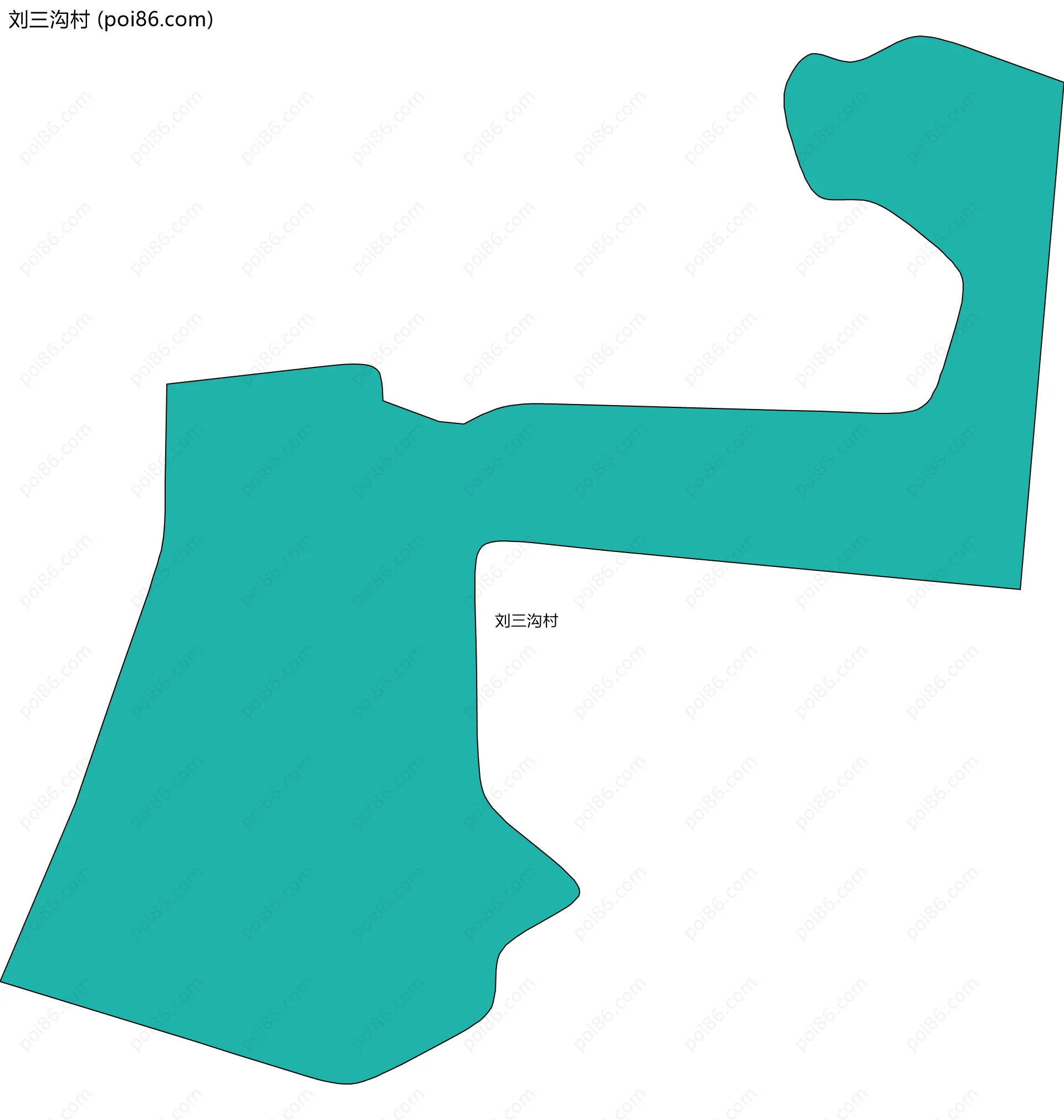 刘三沟村边界地图