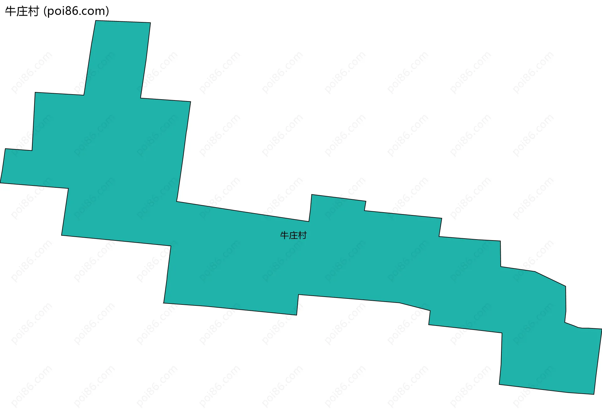 牛庄村边界地图