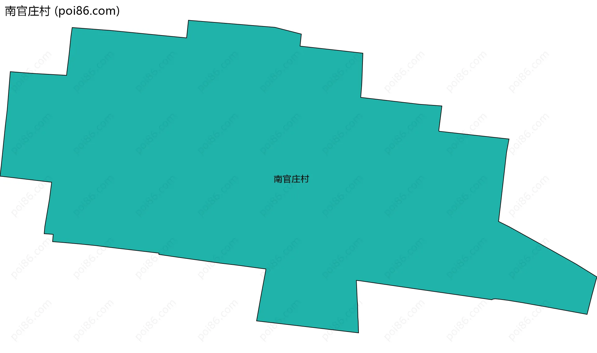 南官庄村边界地图