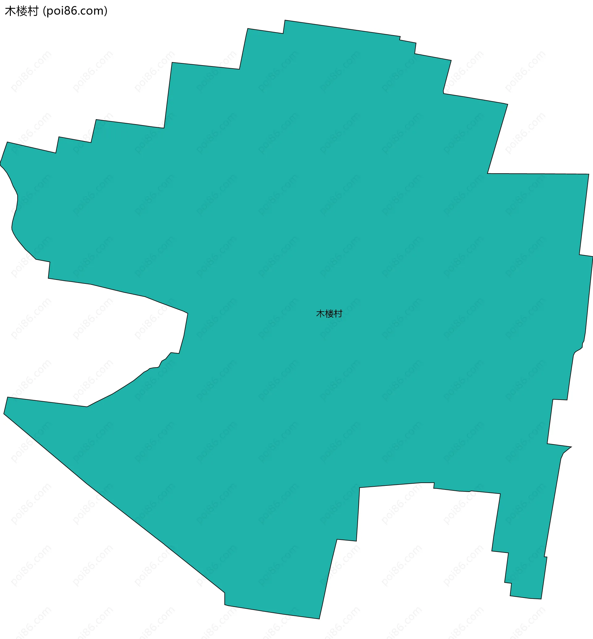 木楼村边界地图