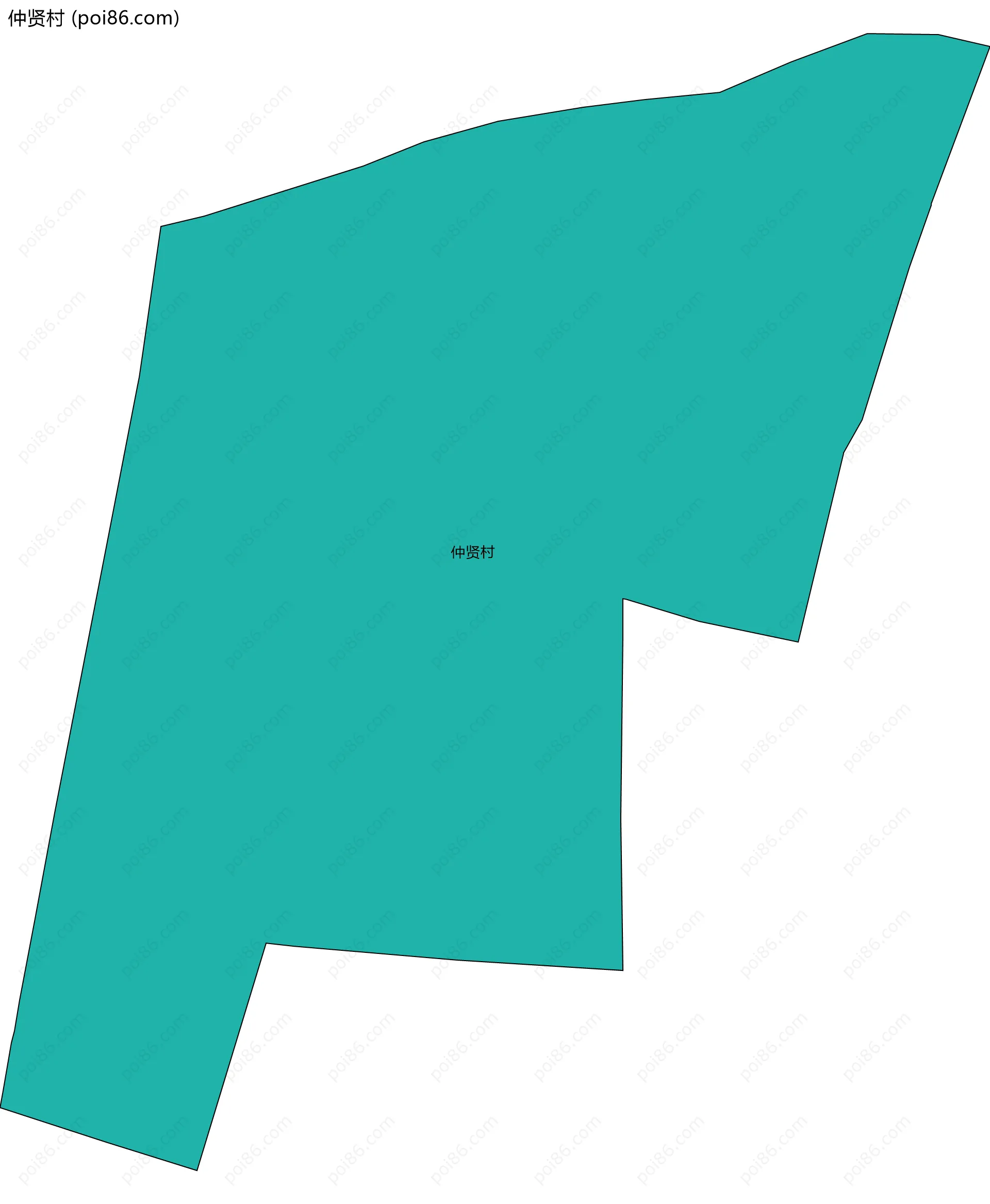 仲贤村边界地图