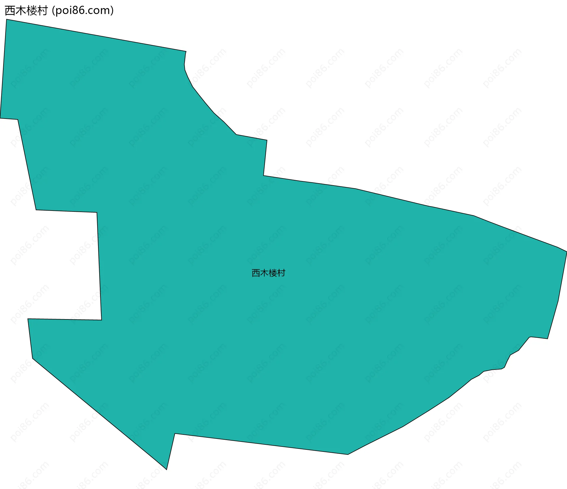 西木楼村边界地图