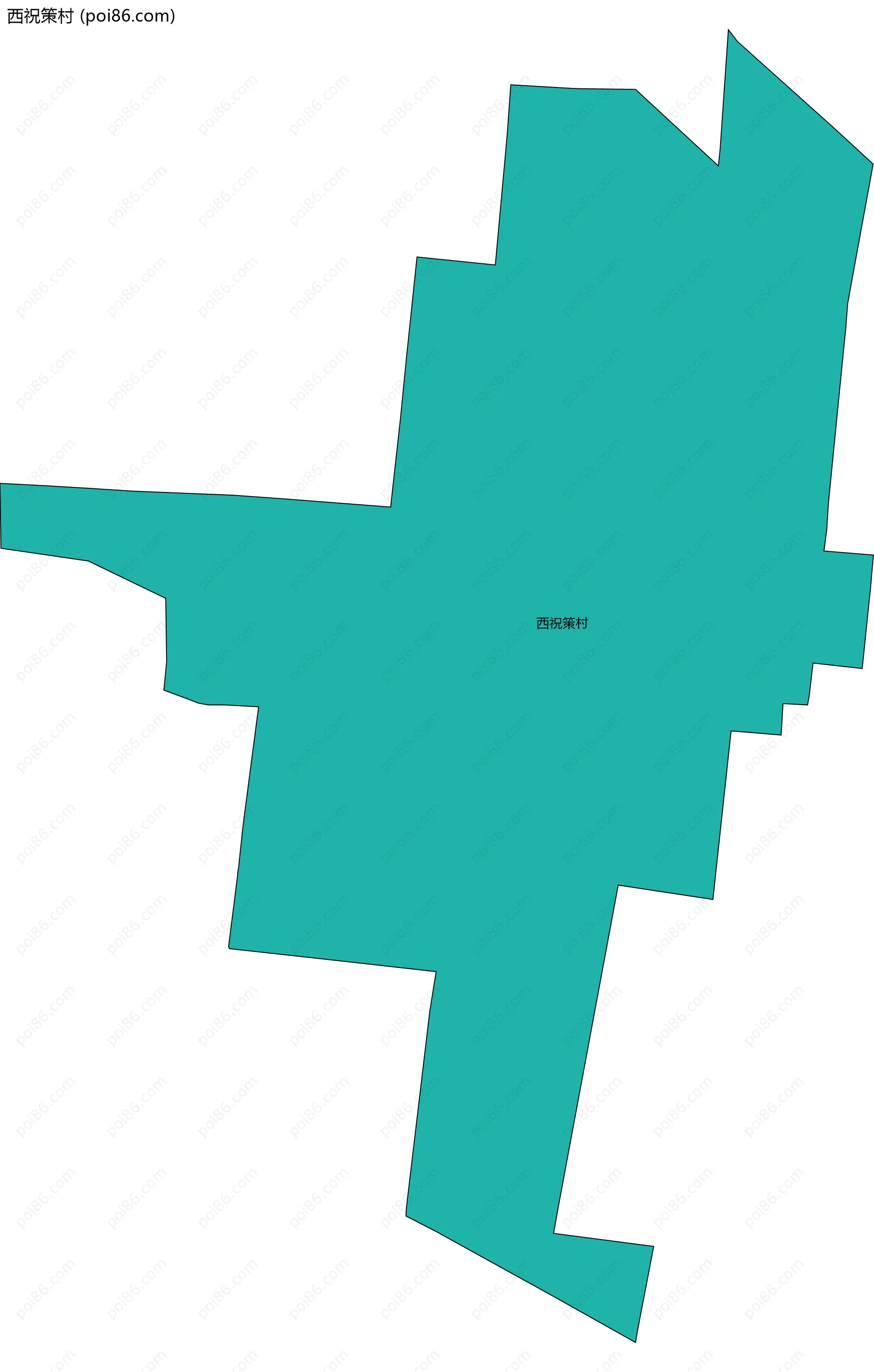 西祝策村边界地图