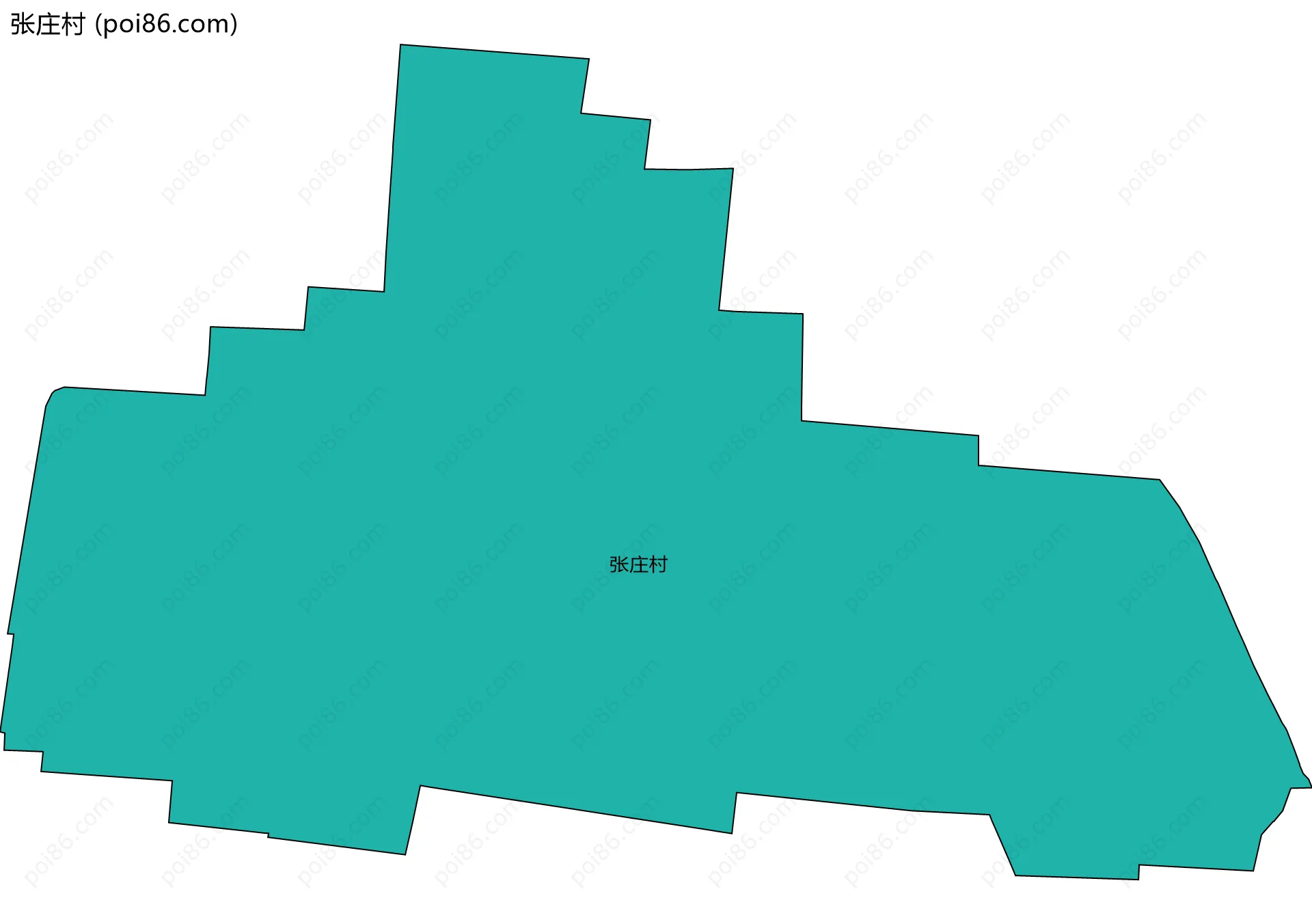 张庄村边界地图