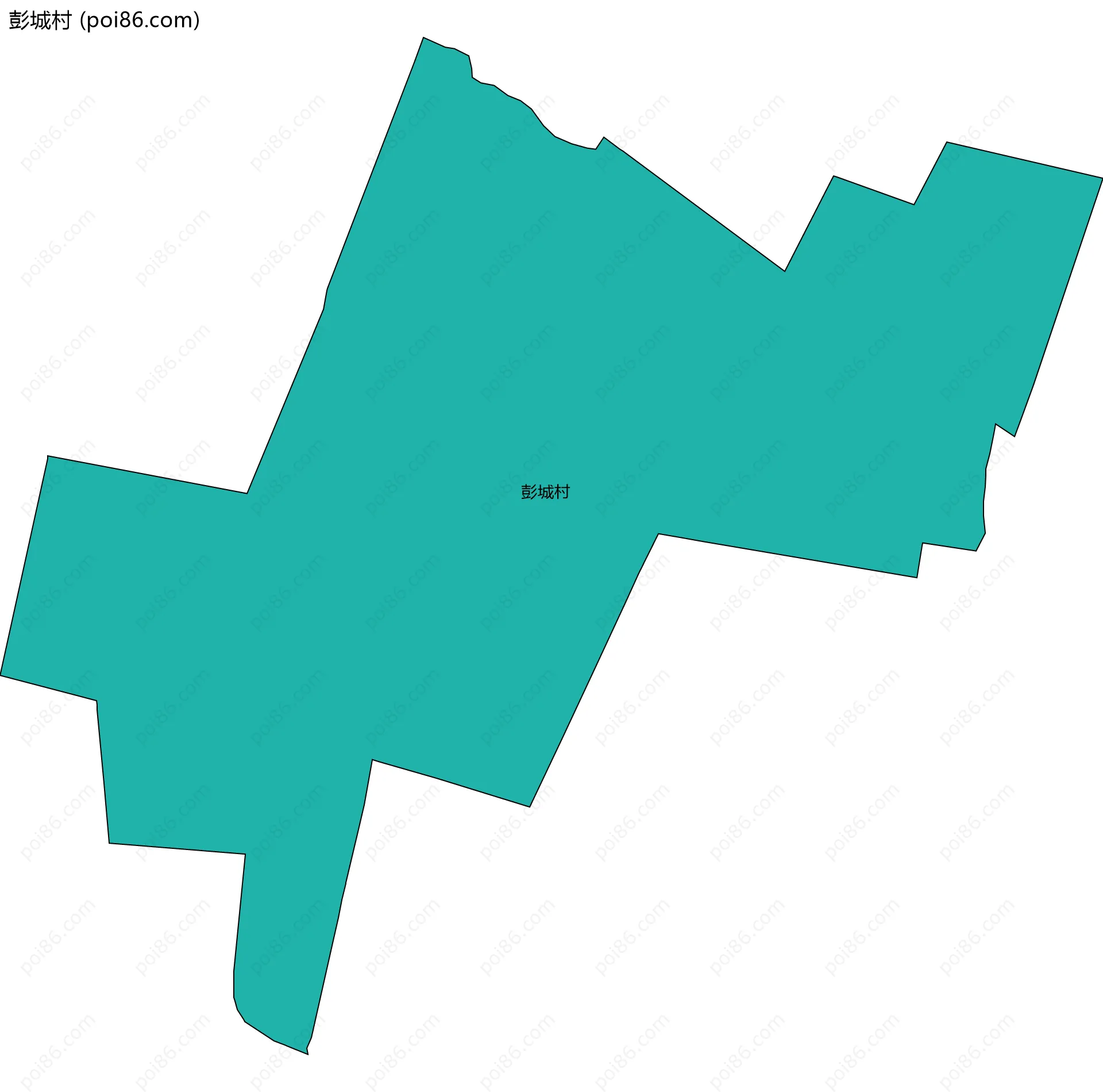 彭城村边界地图