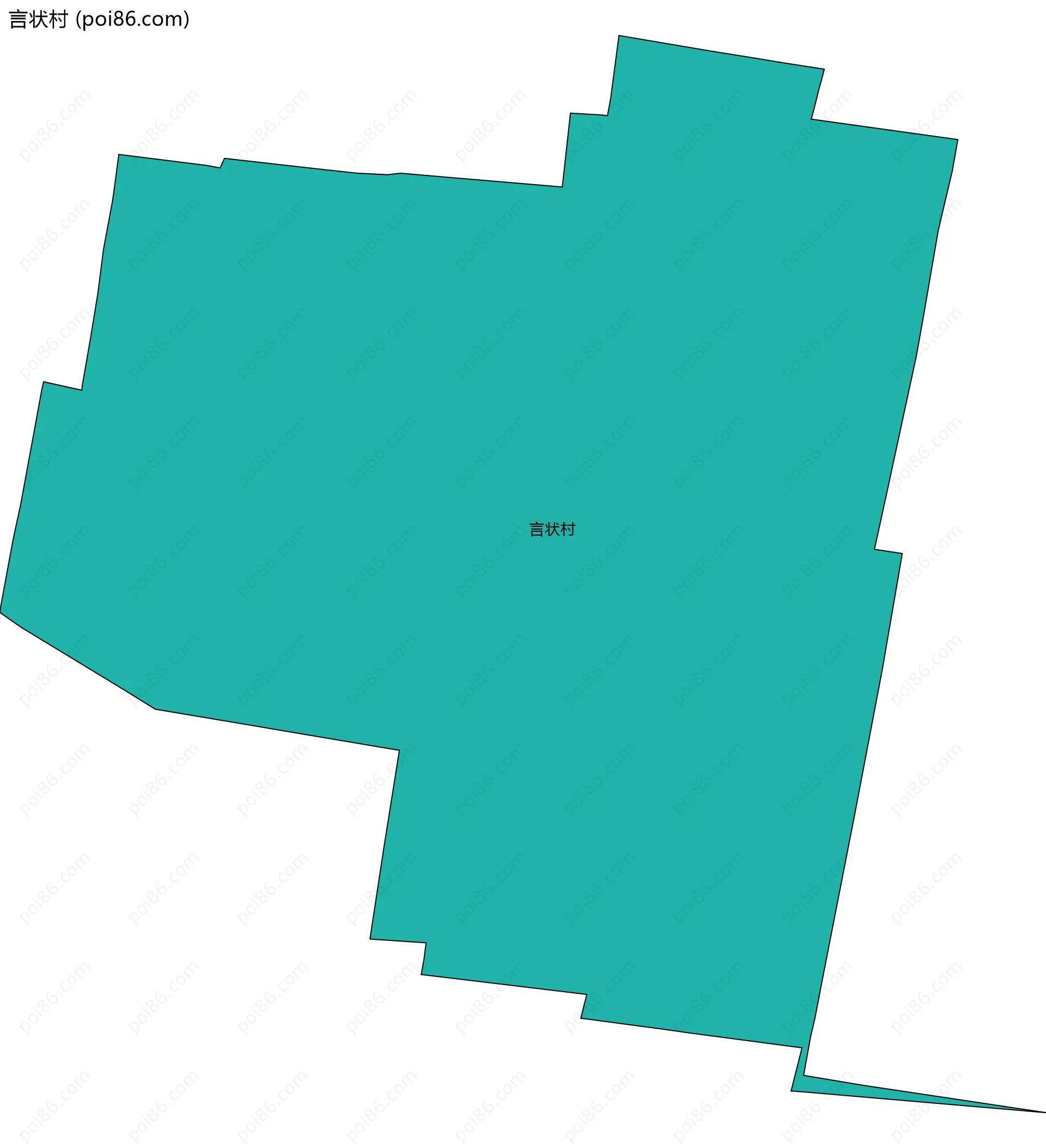 言状村边界地图