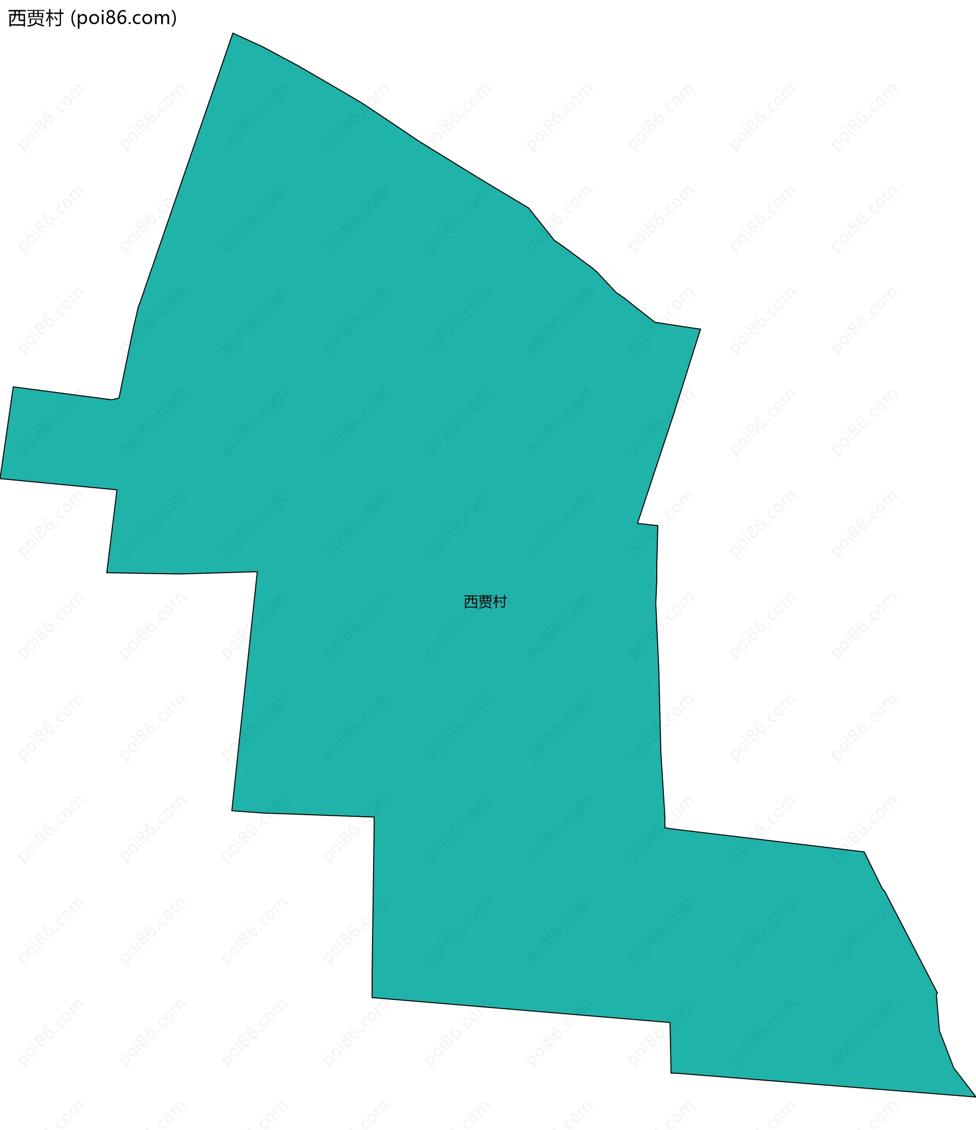 西贾村边界地图
