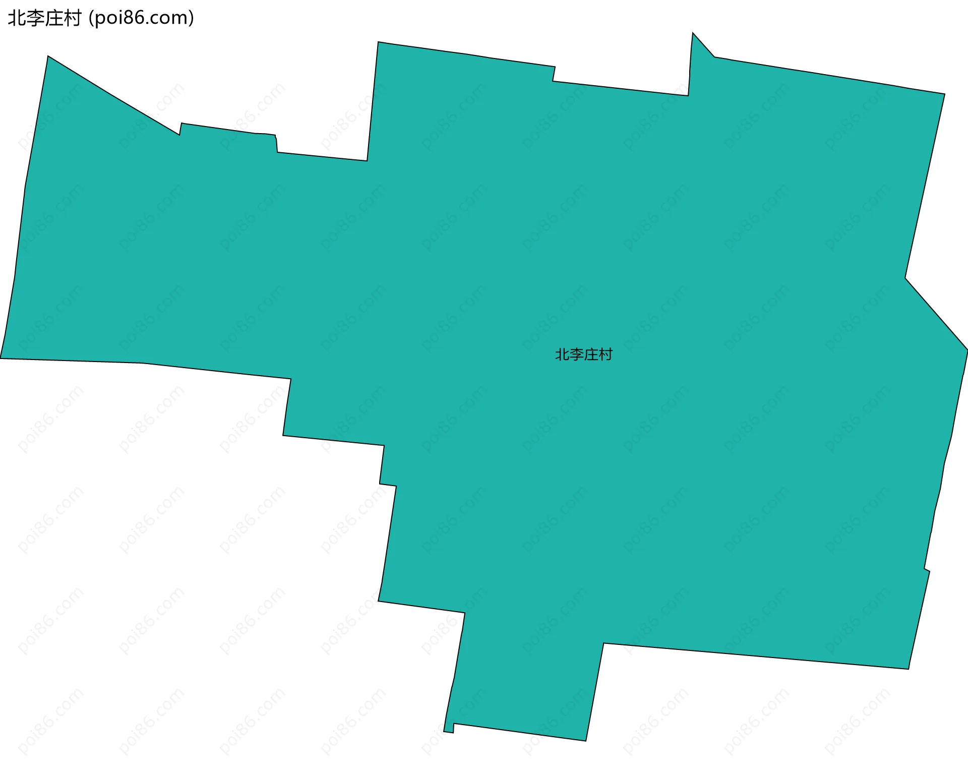 北李庄村边界地图