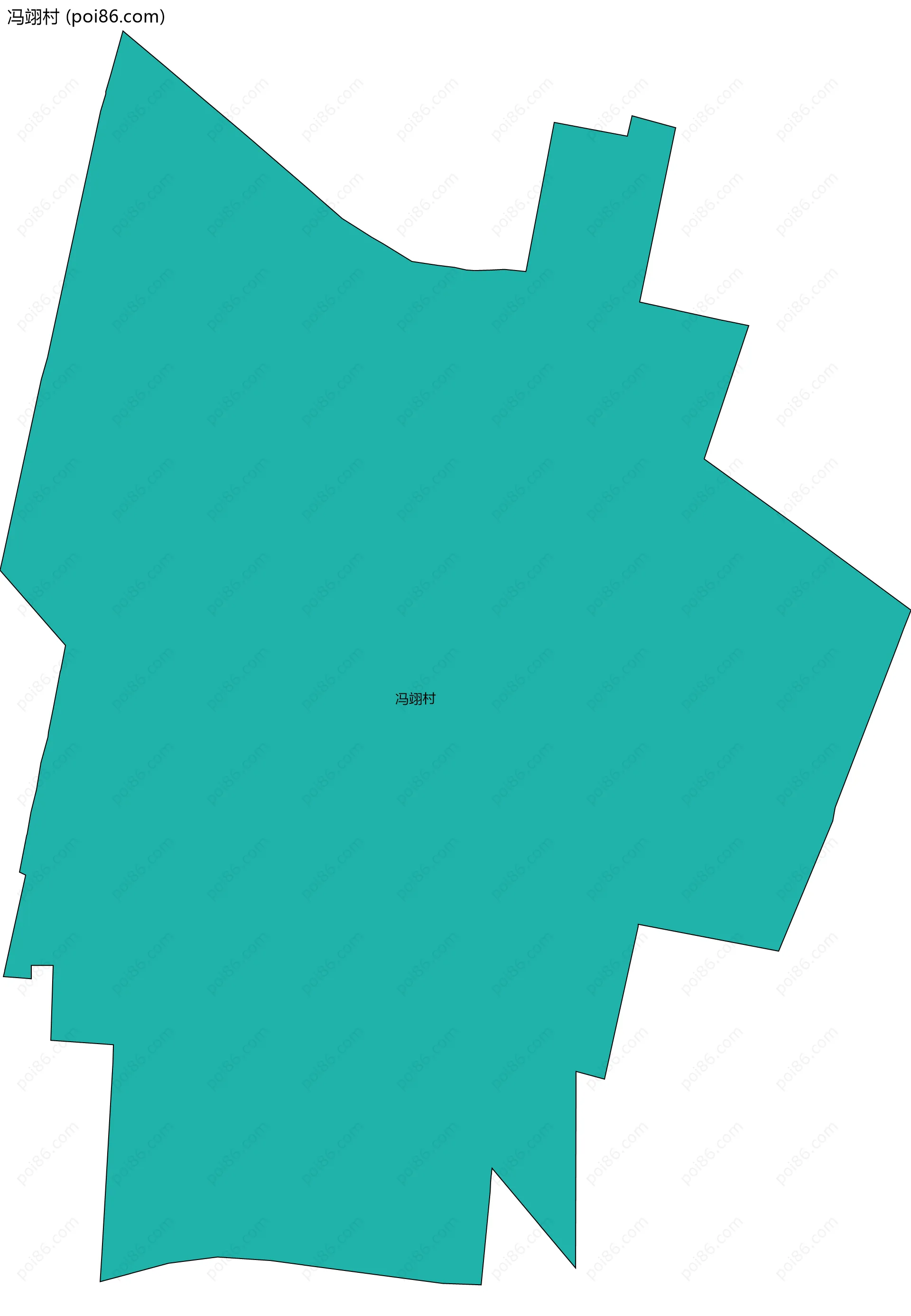 冯翊村边界地图