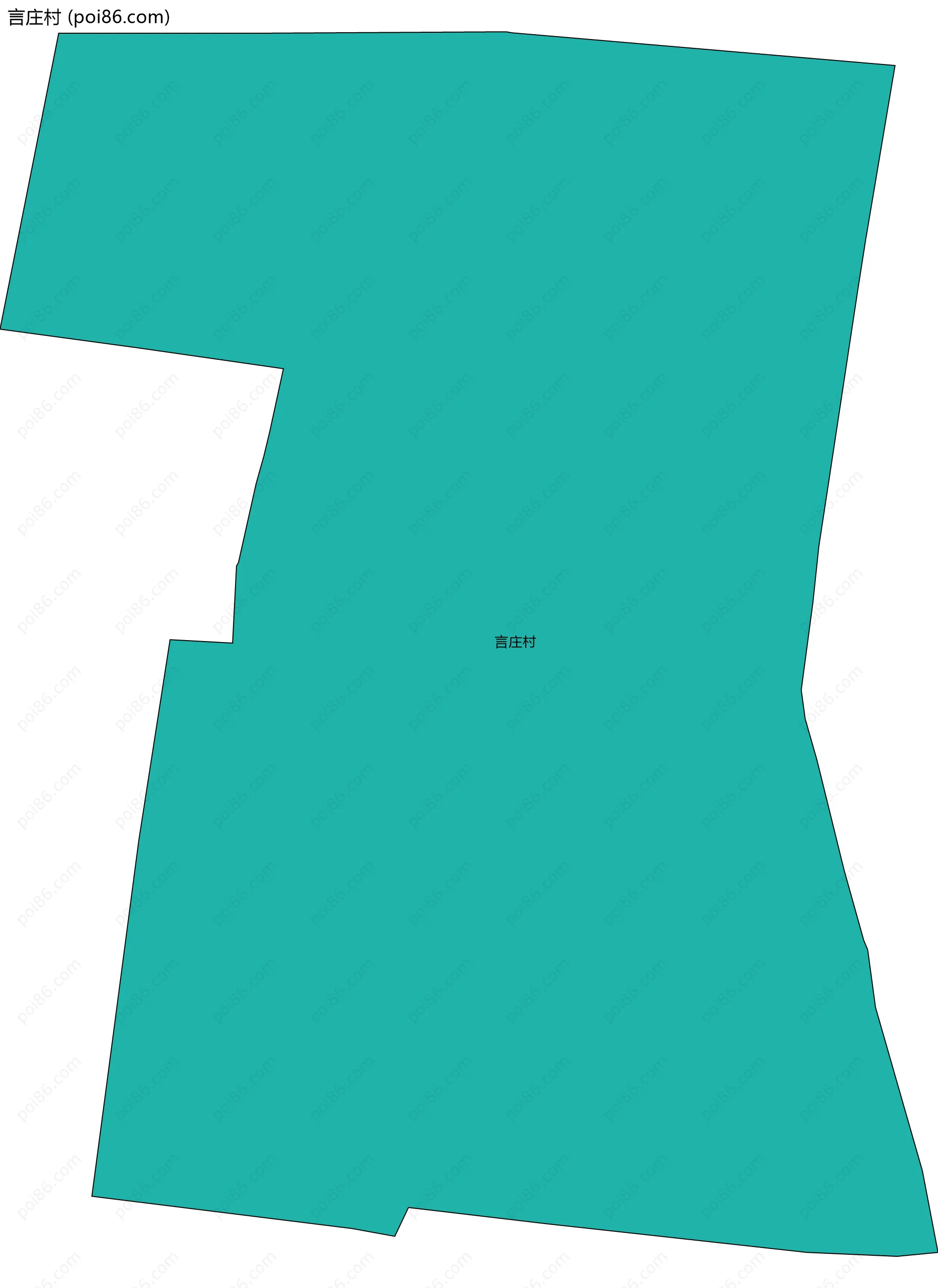 言庄村边界地图