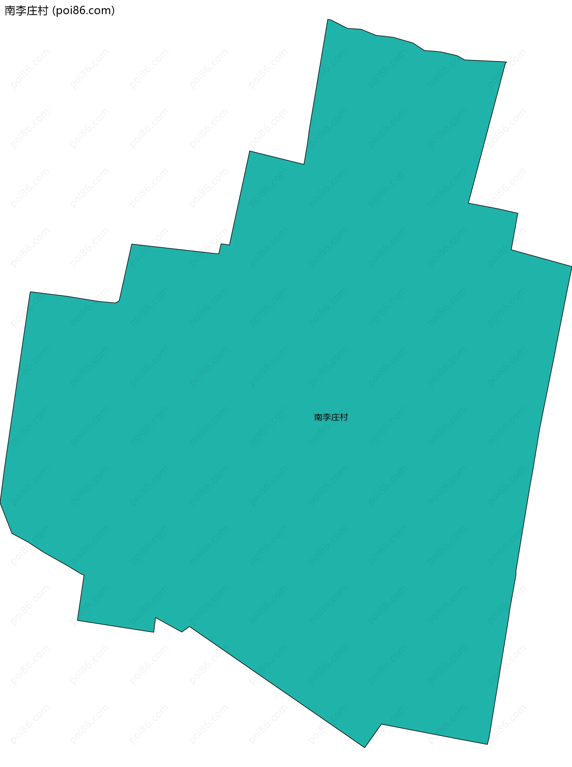 南李庄村边界地图