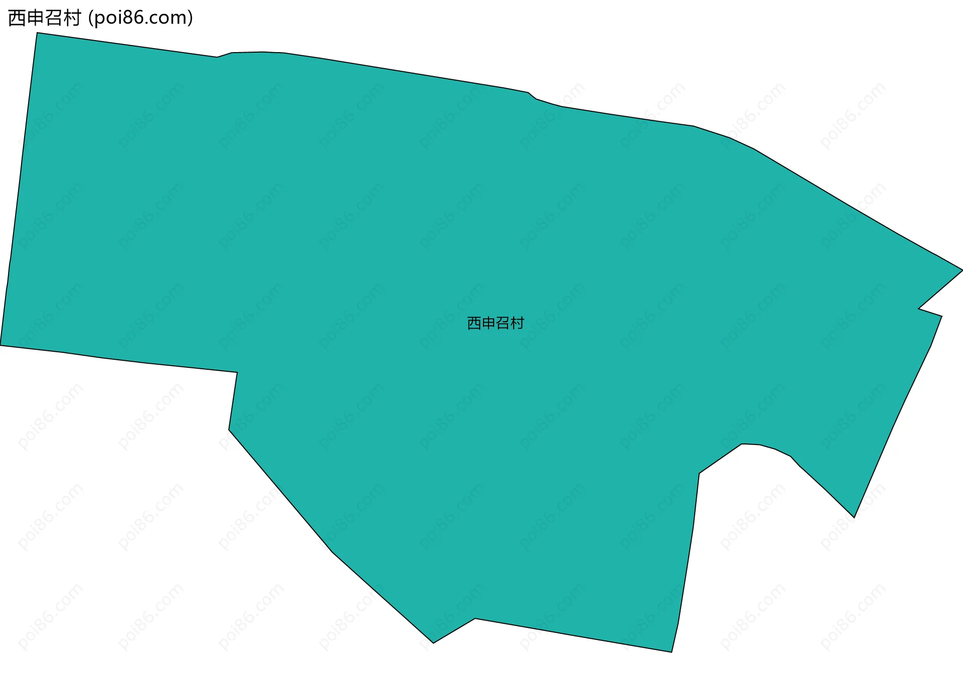 西申召村边界地图