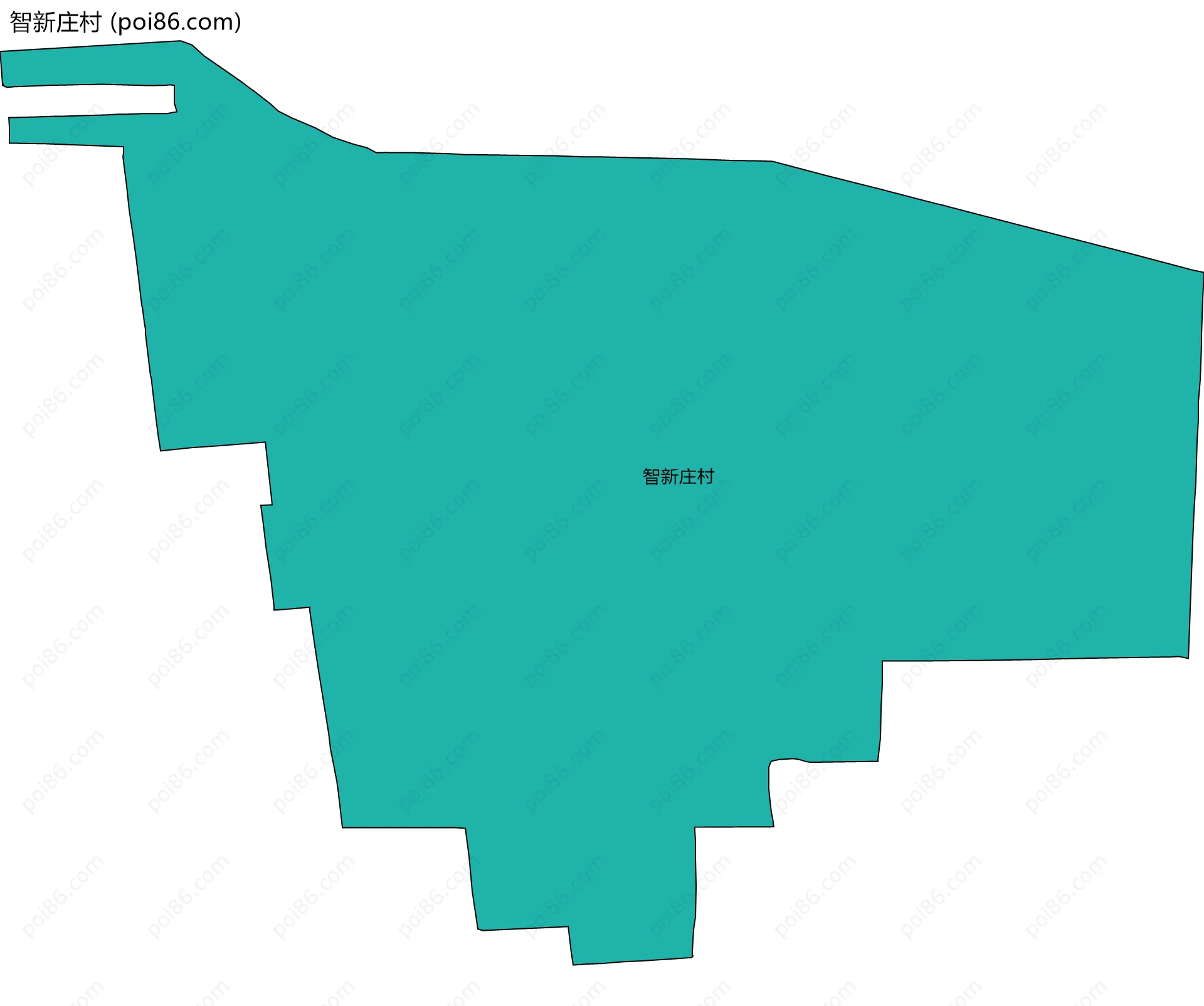 智新庄村边界地图