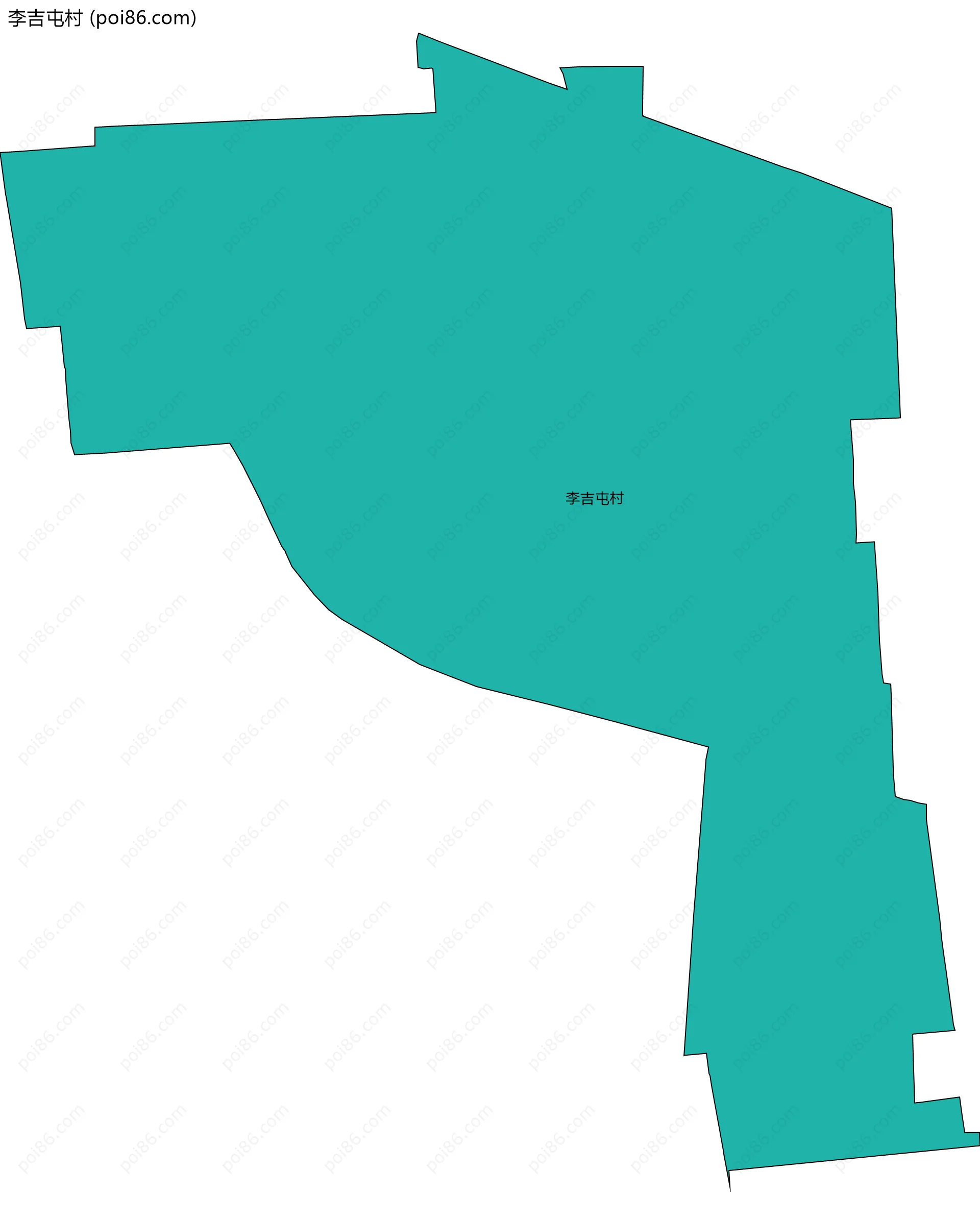 李吉屯村边界地图