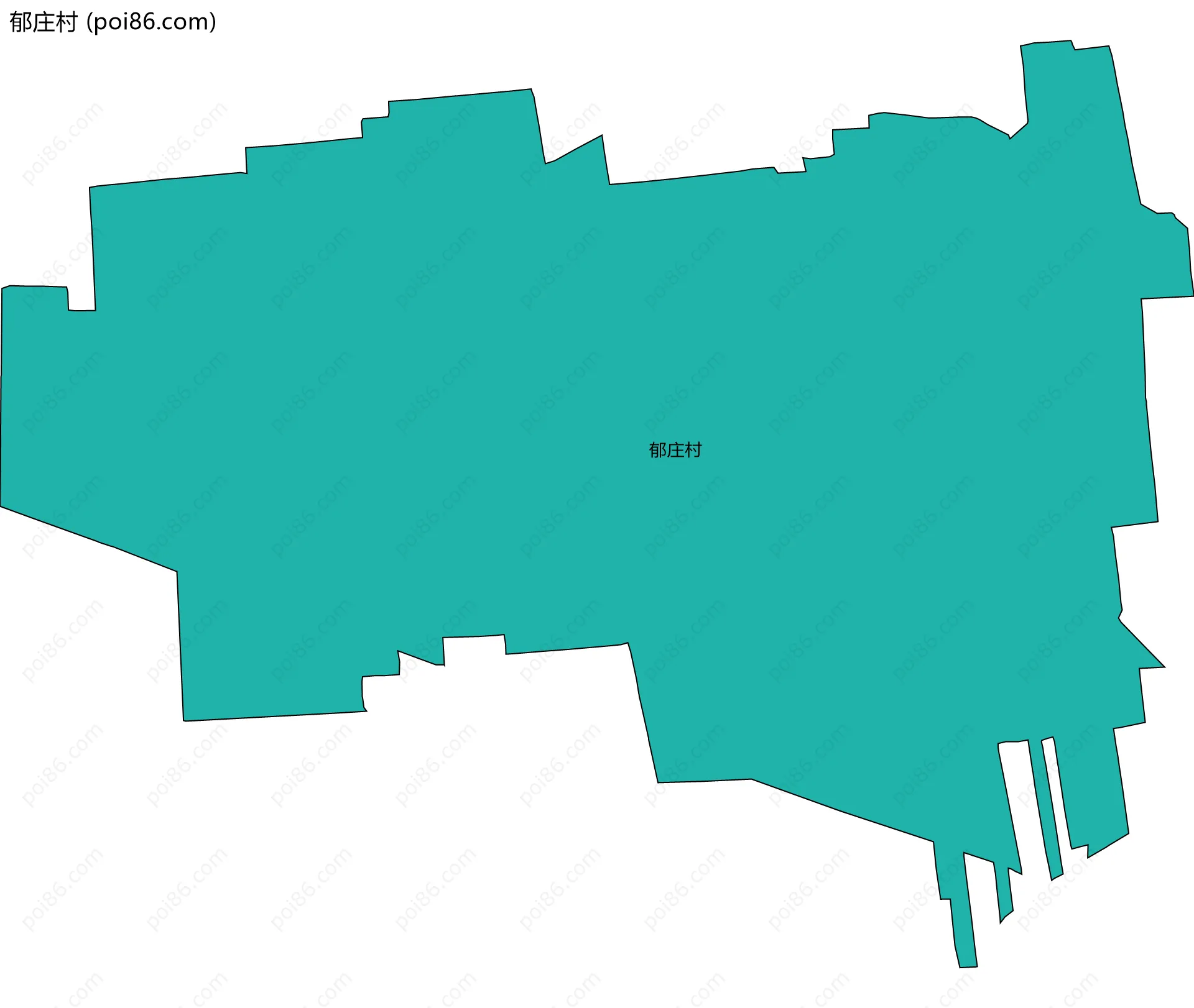 郁庄村边界地图
