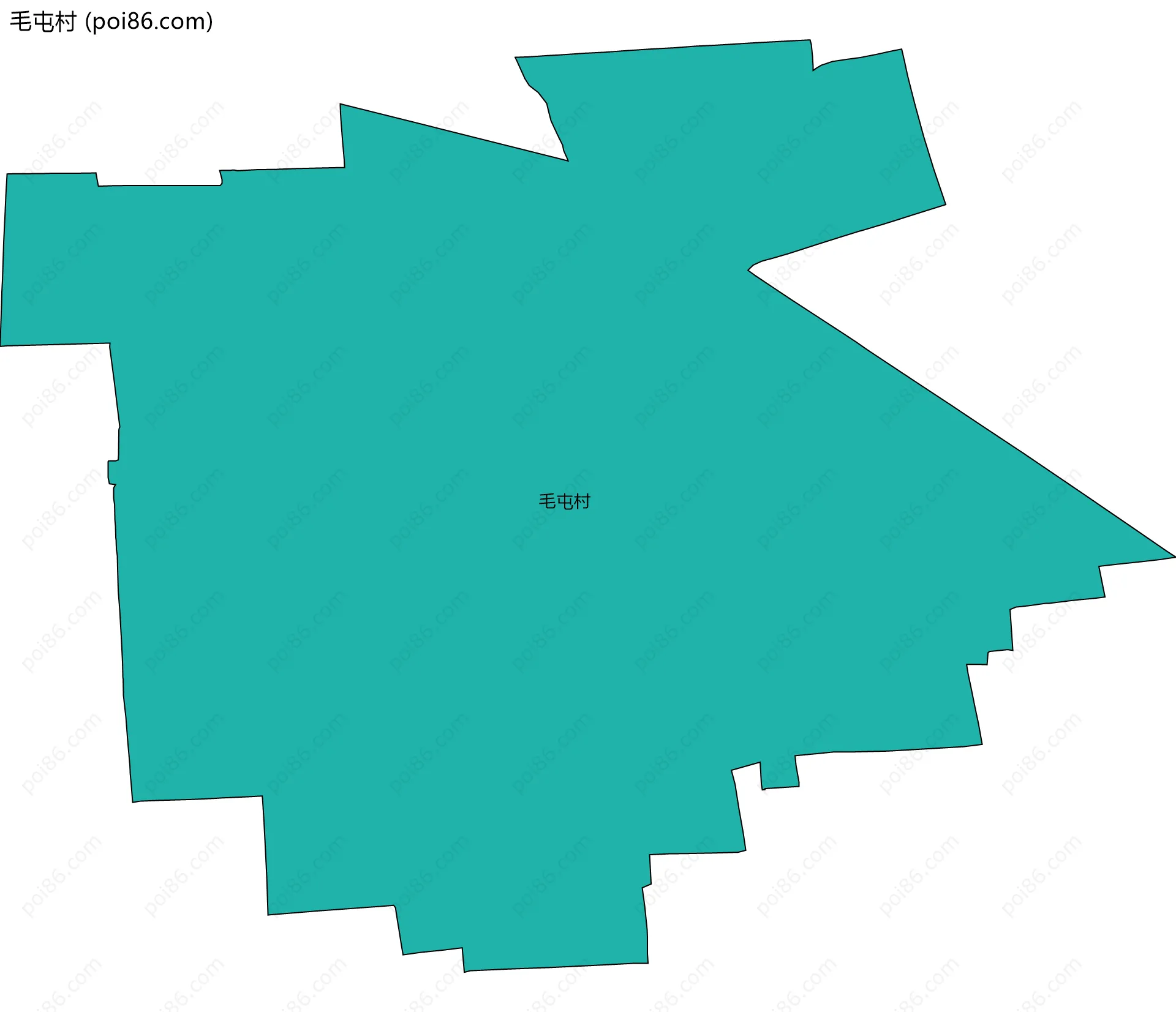 毛屯村边界地图