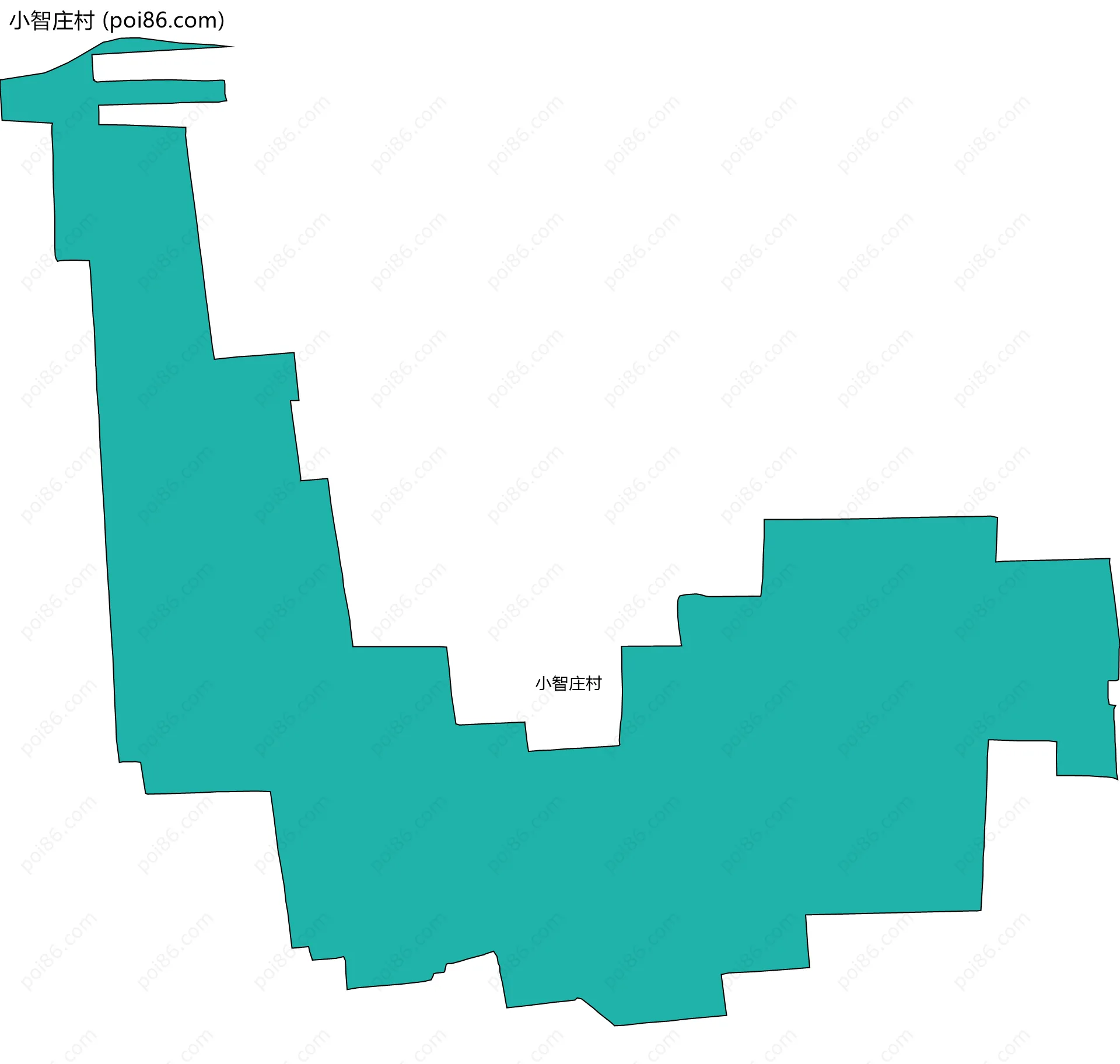 小智庄村边界地图