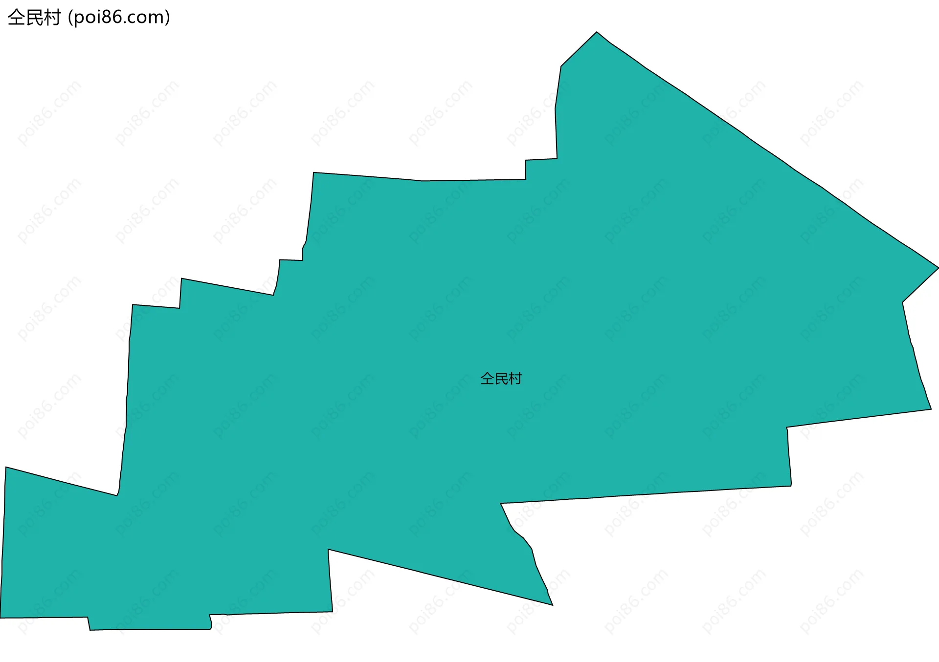 仝民村边界地图