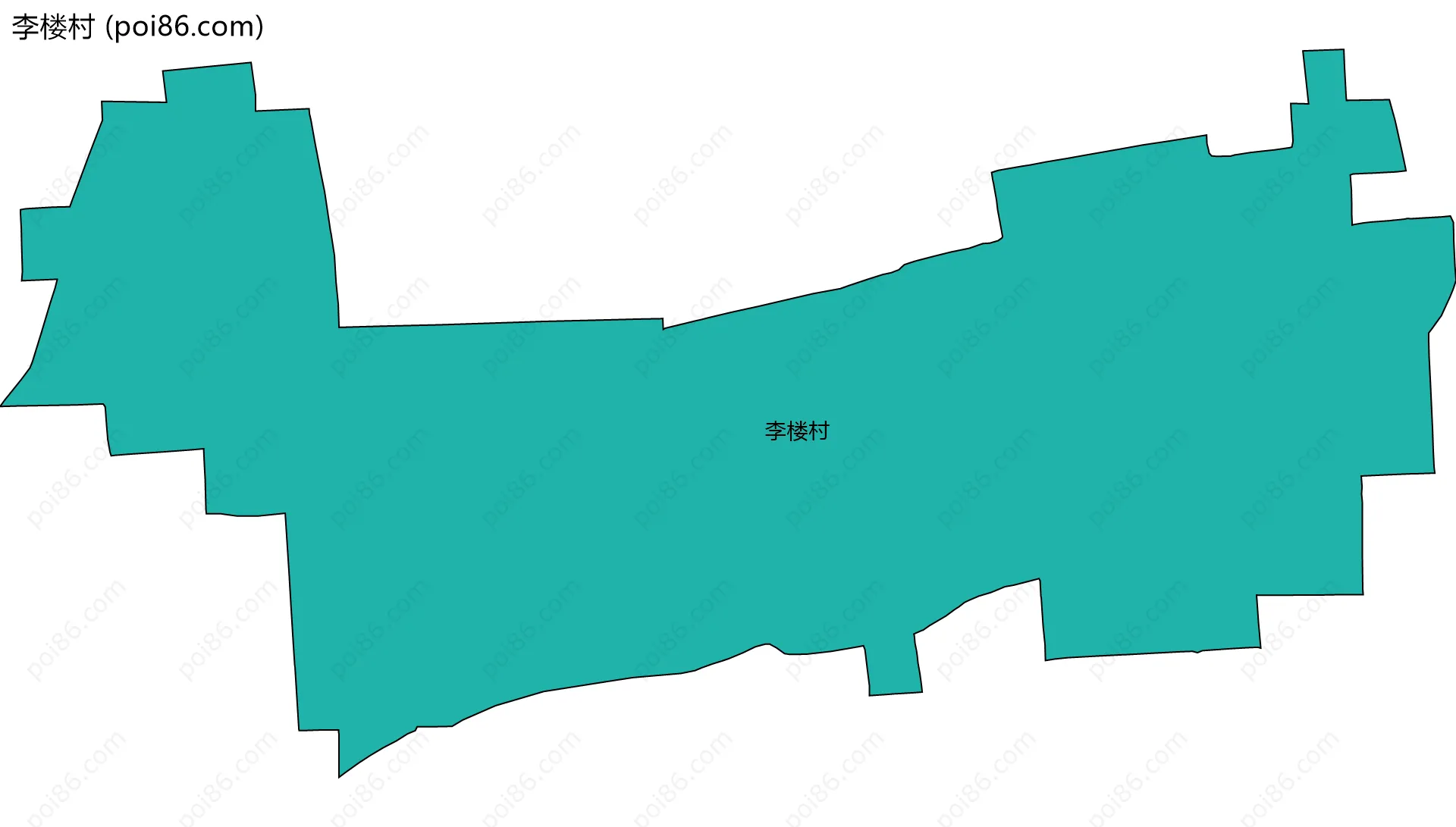 李楼村边界地图