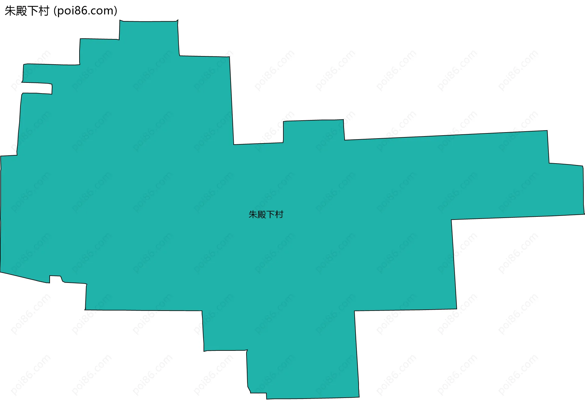 朱殿下村边界地图
