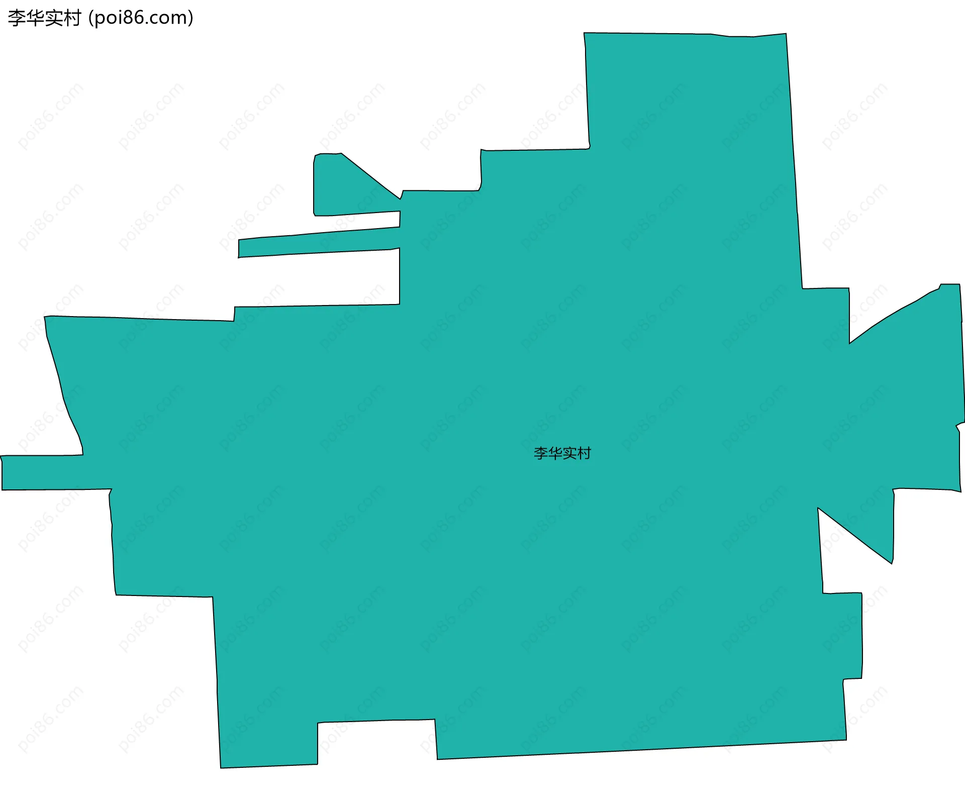 李华实村边界地图