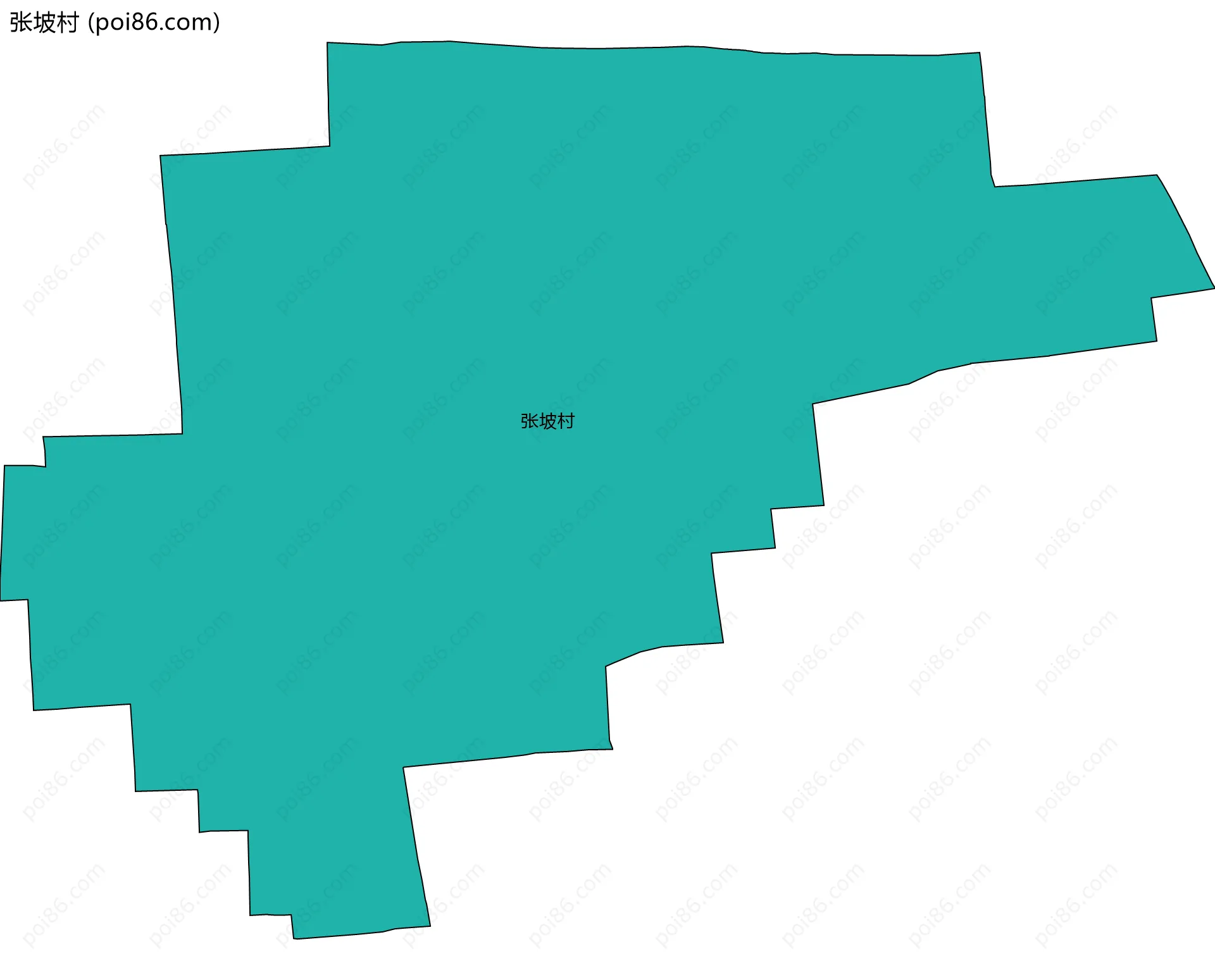 张坡村边界地图
