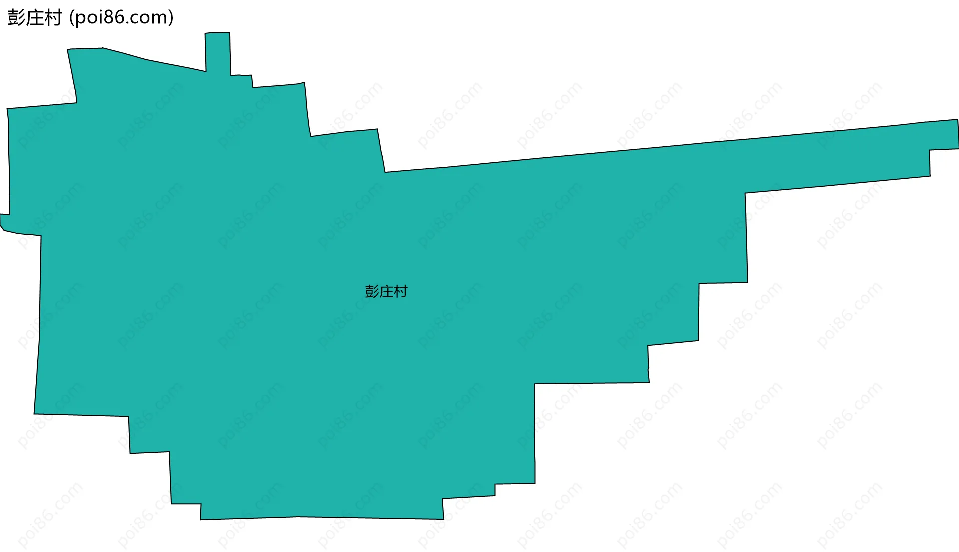 彭庄村边界地图