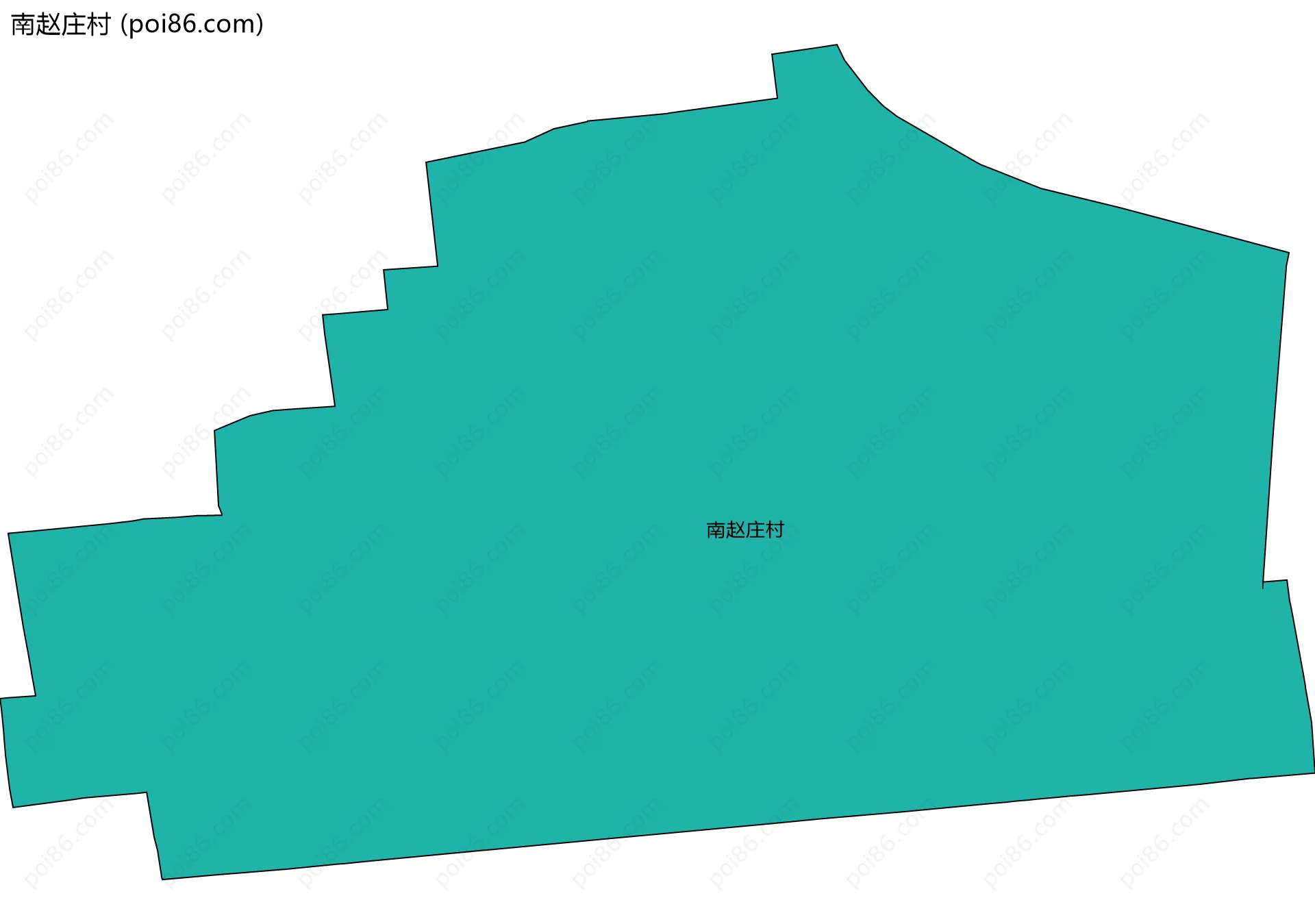 南赵庄村边界地图