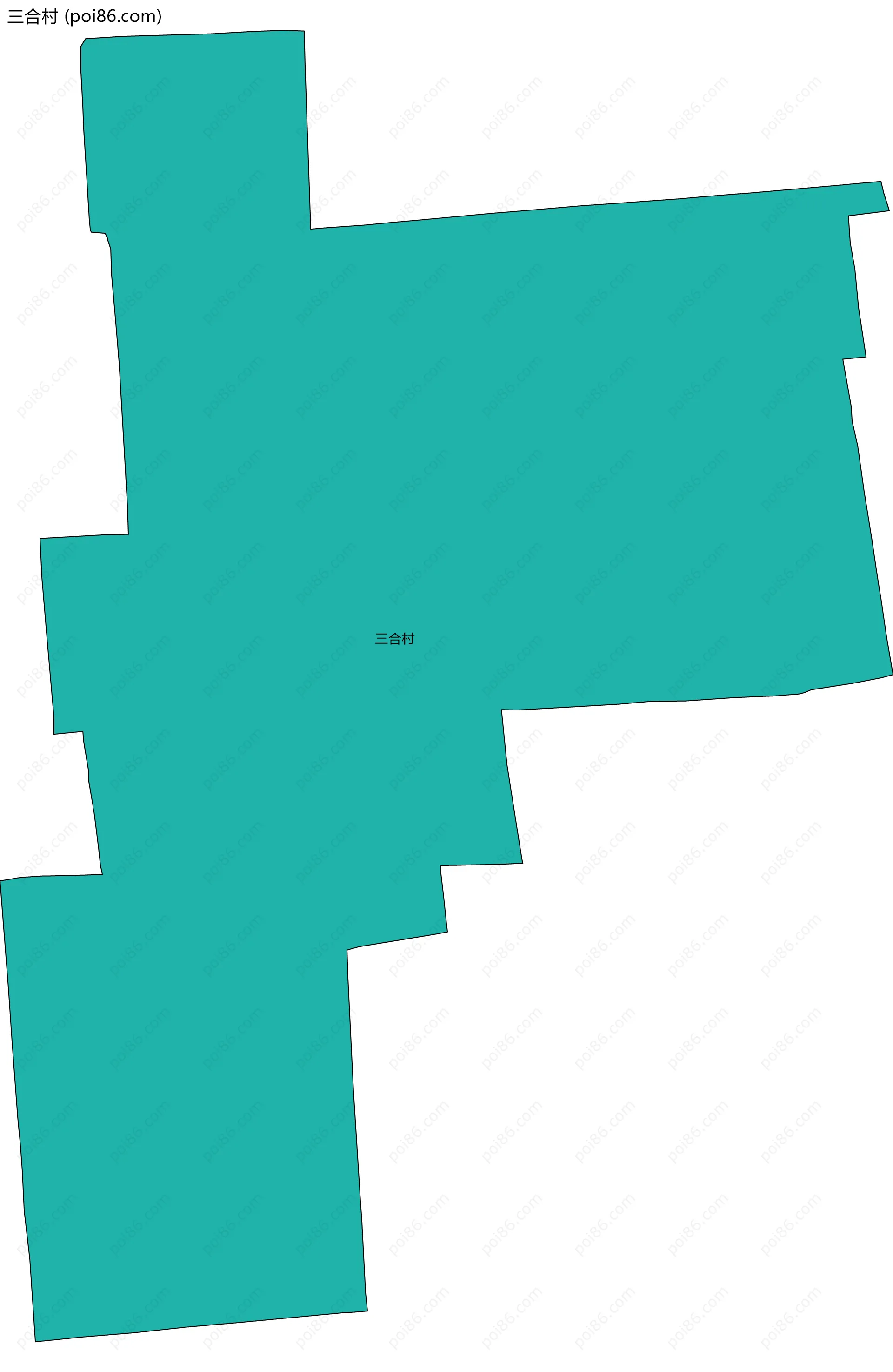 三合村边界地图