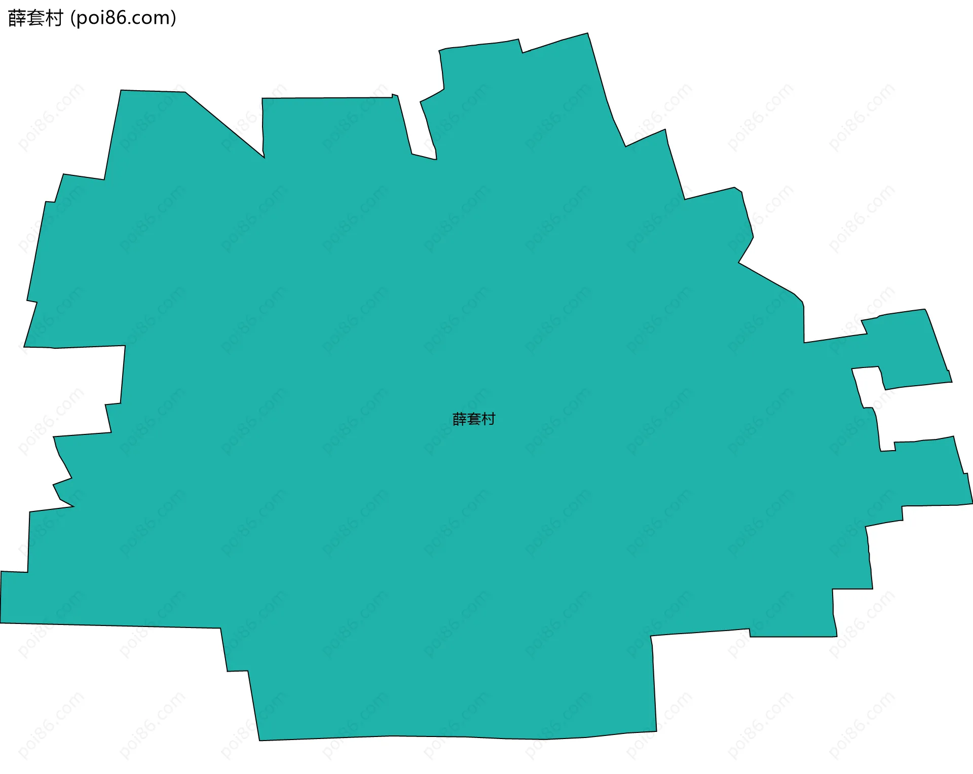 薛套村边界地图