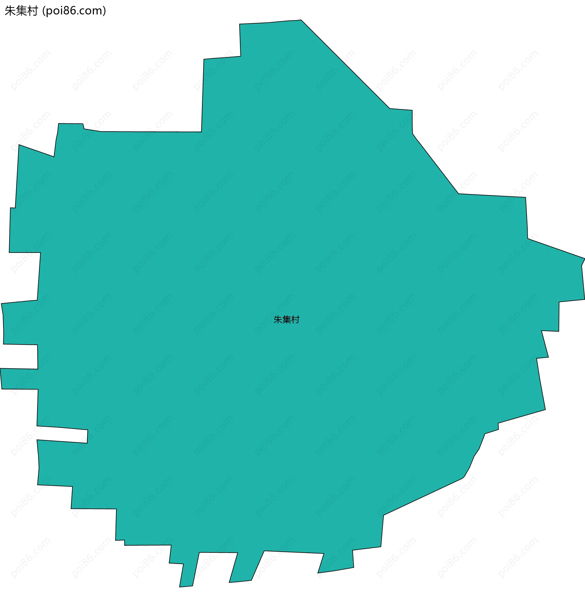 朱集村边界地图