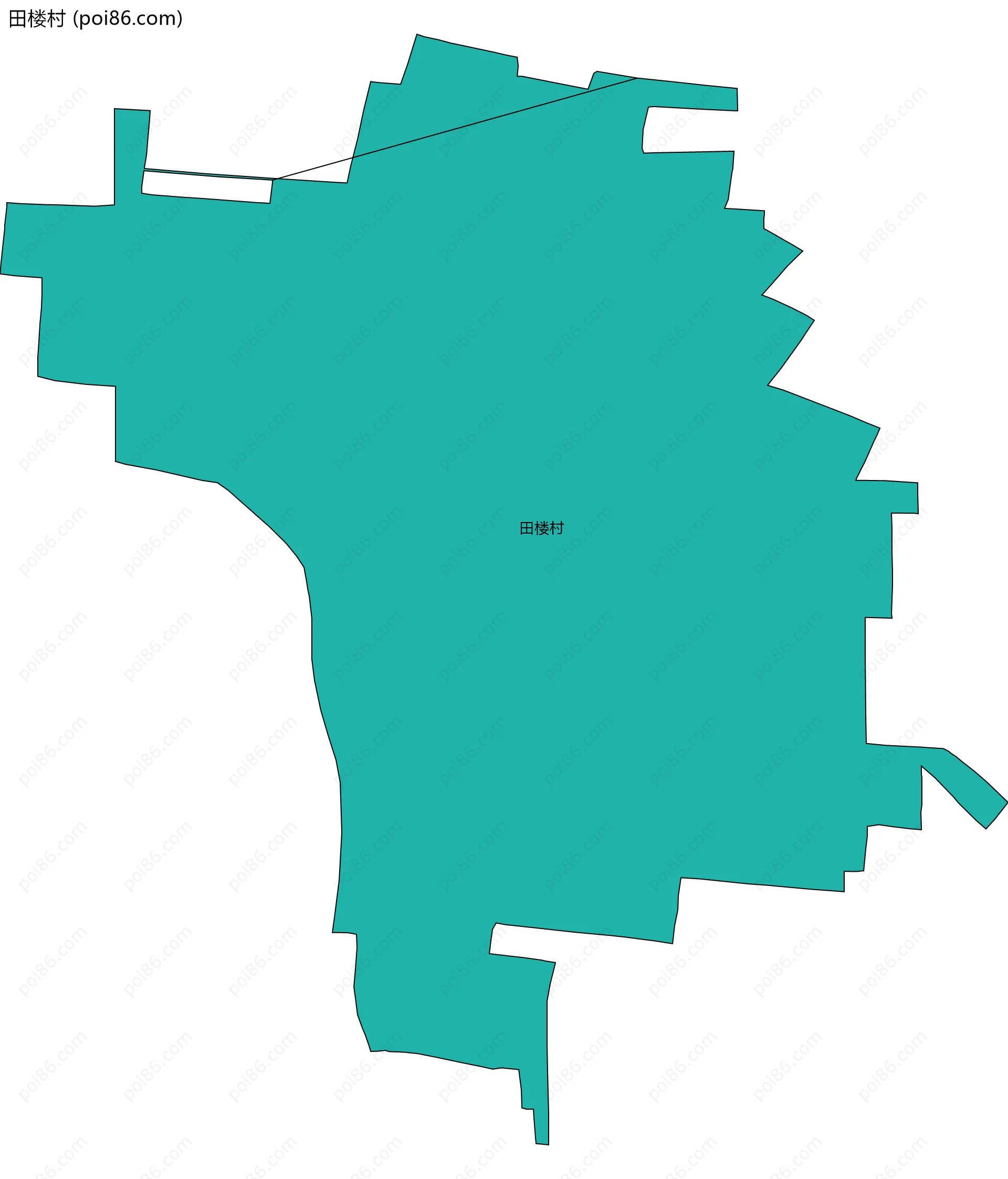 田楼村边界地图