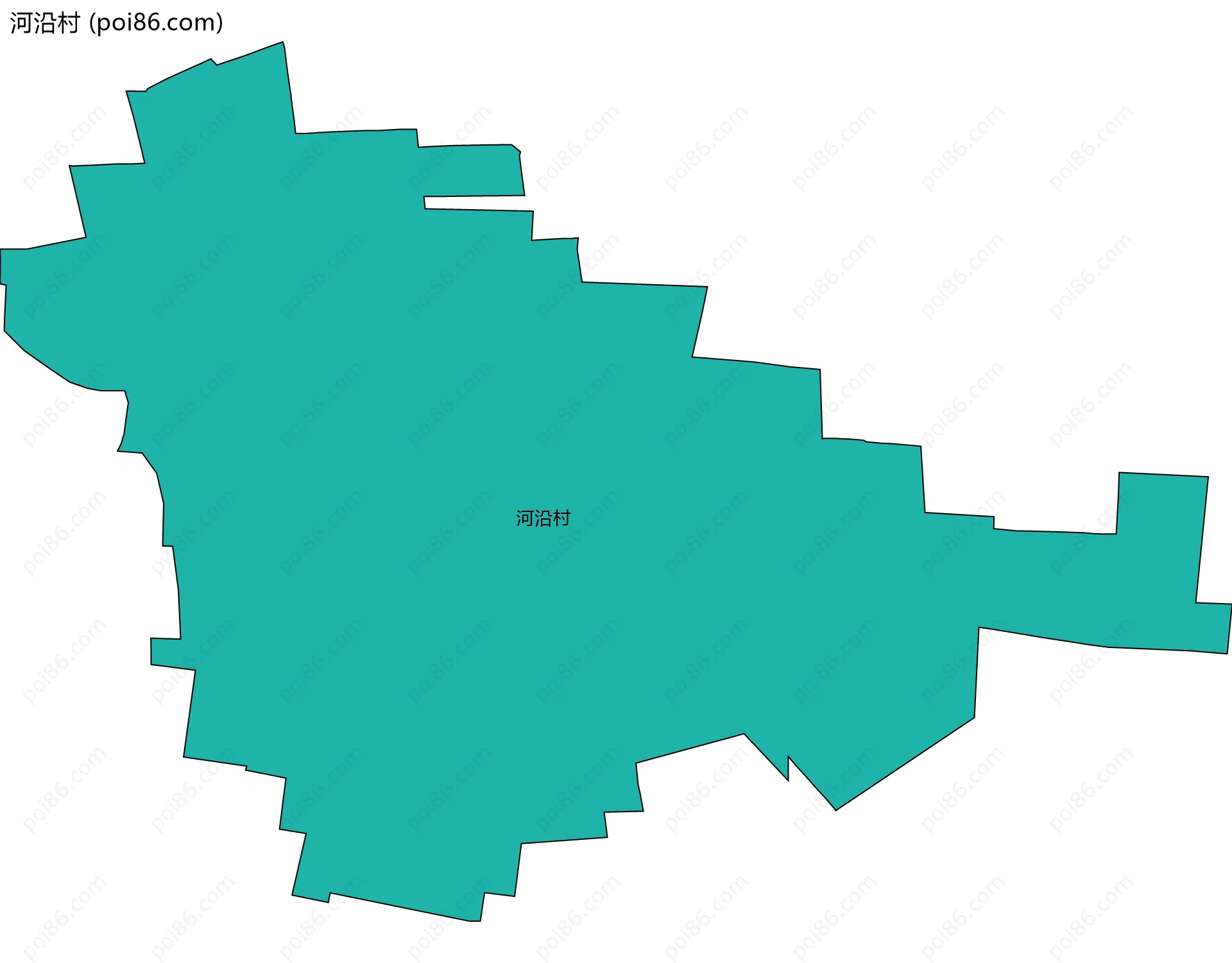 河沿村边界地图