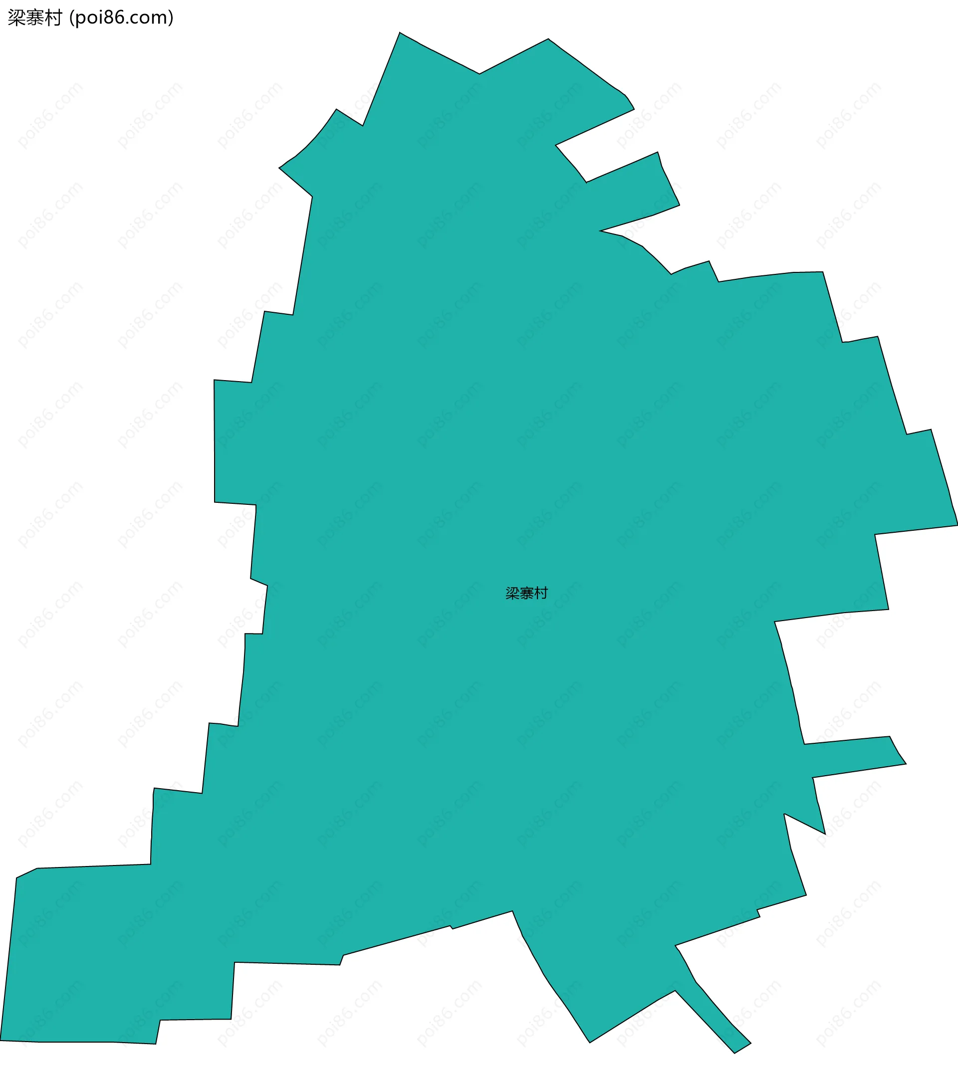 梁寨村边界地图