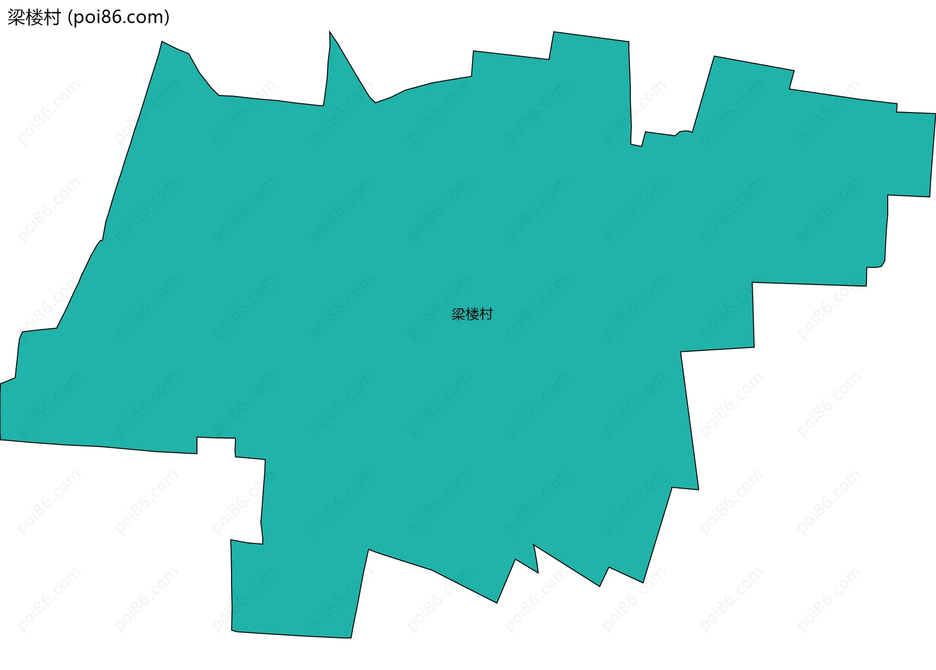 梁楼村边界地图