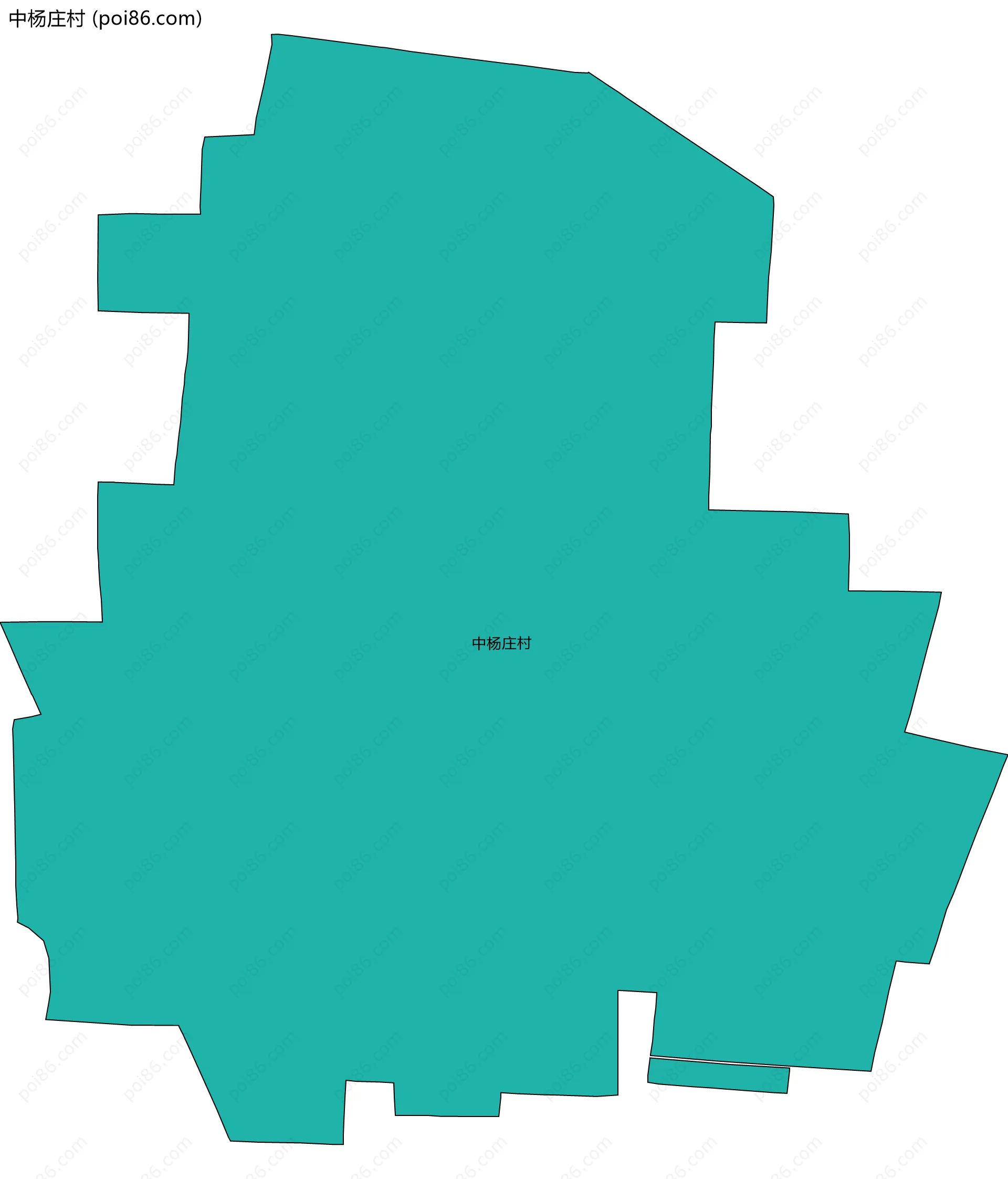 中杨庄村边界地图