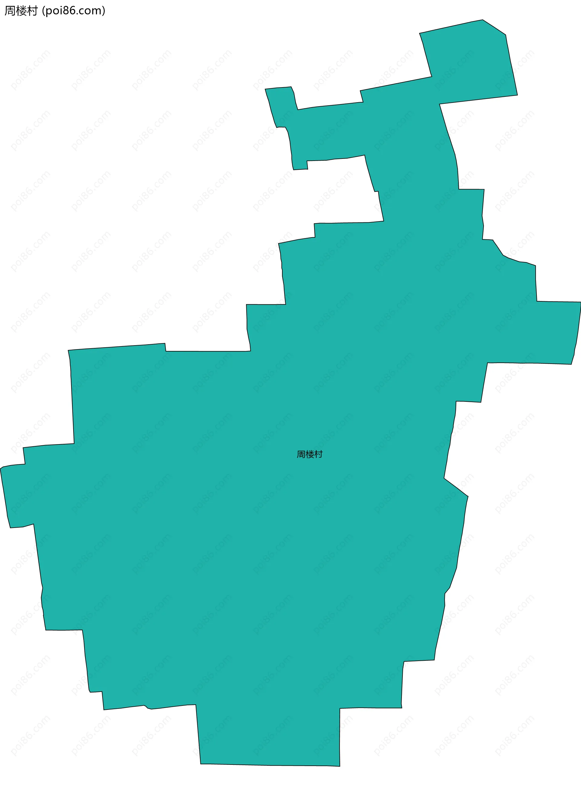 周楼村边界地图