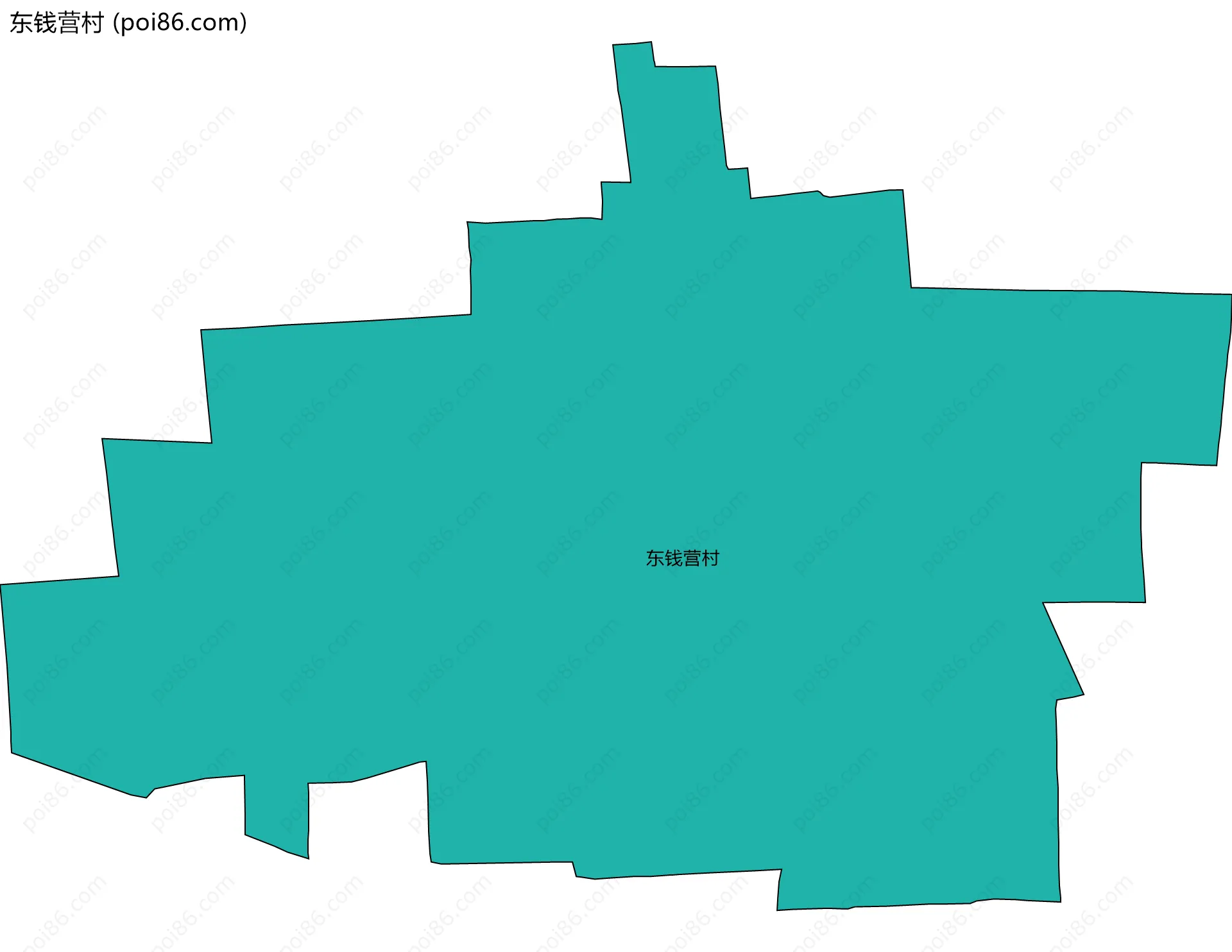 东钱营村边界地图