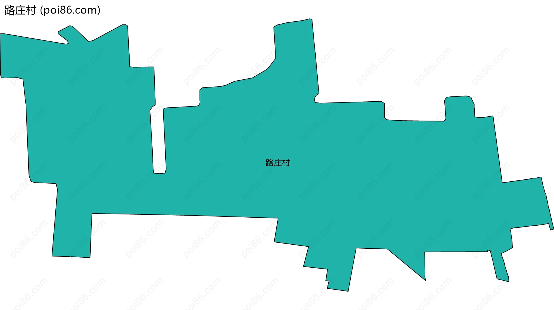 路庄村边界地图