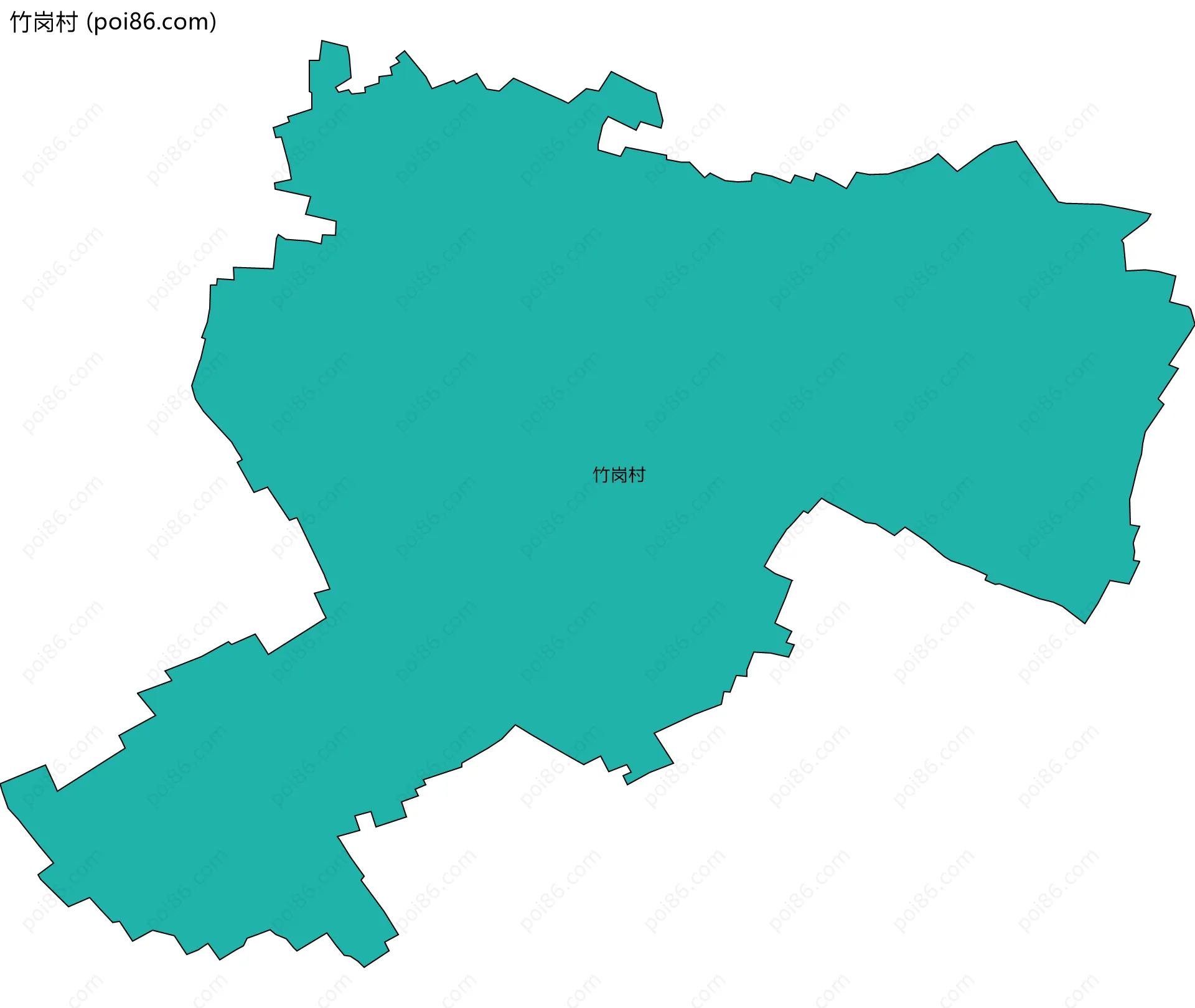 竹岗村边界地图