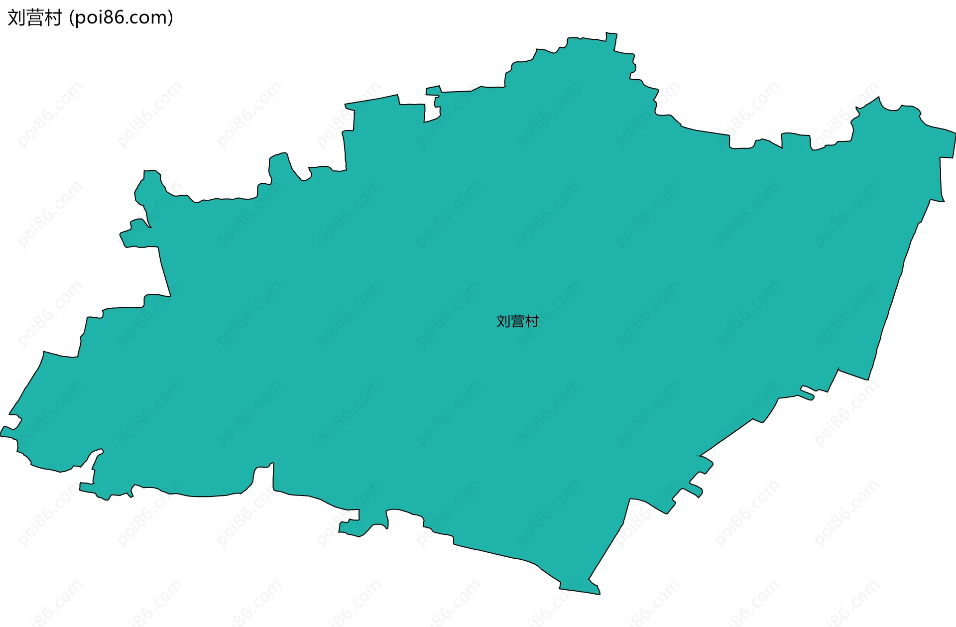 刘营村边界地图