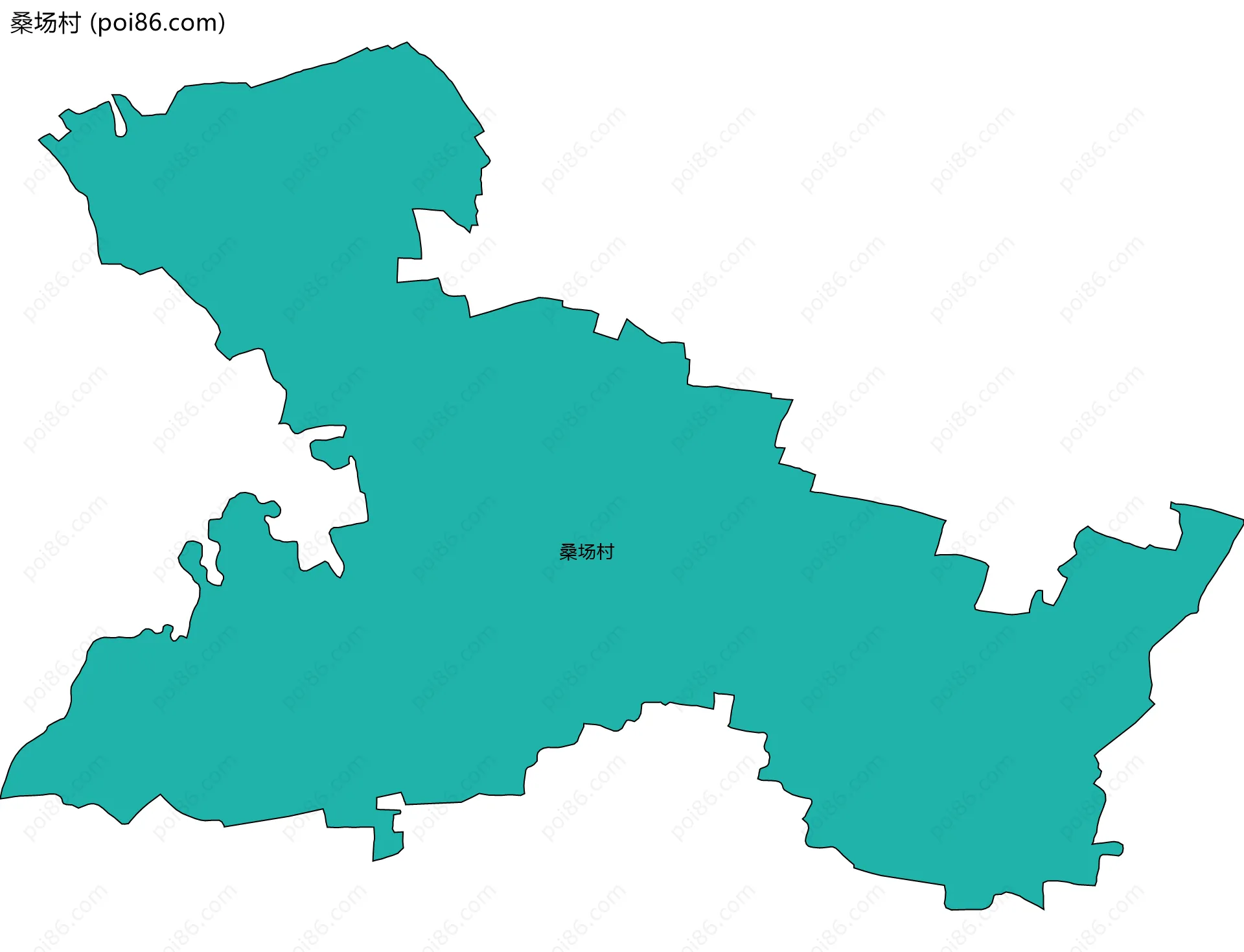 桑场村边界地图