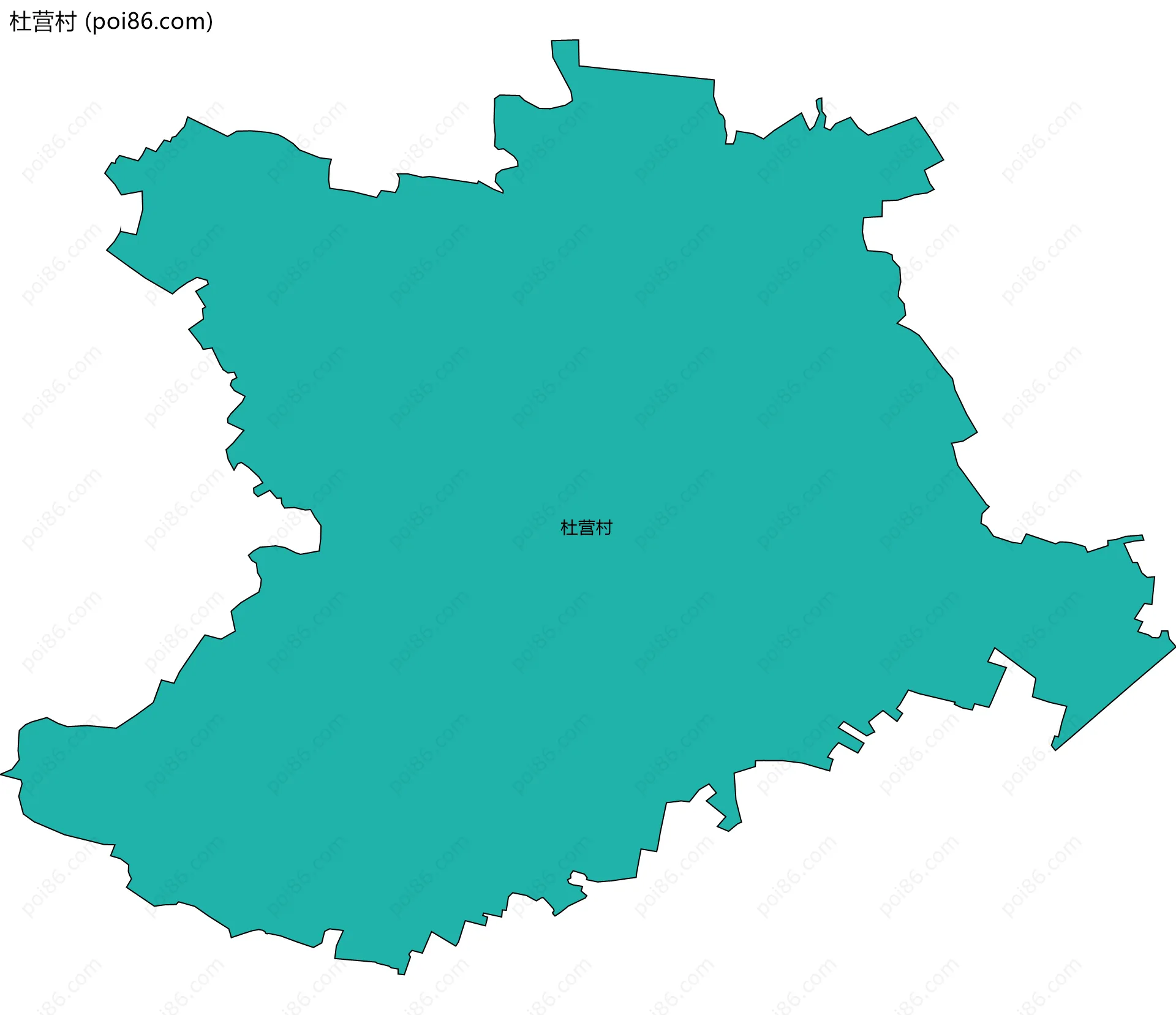 杜营村边界地图