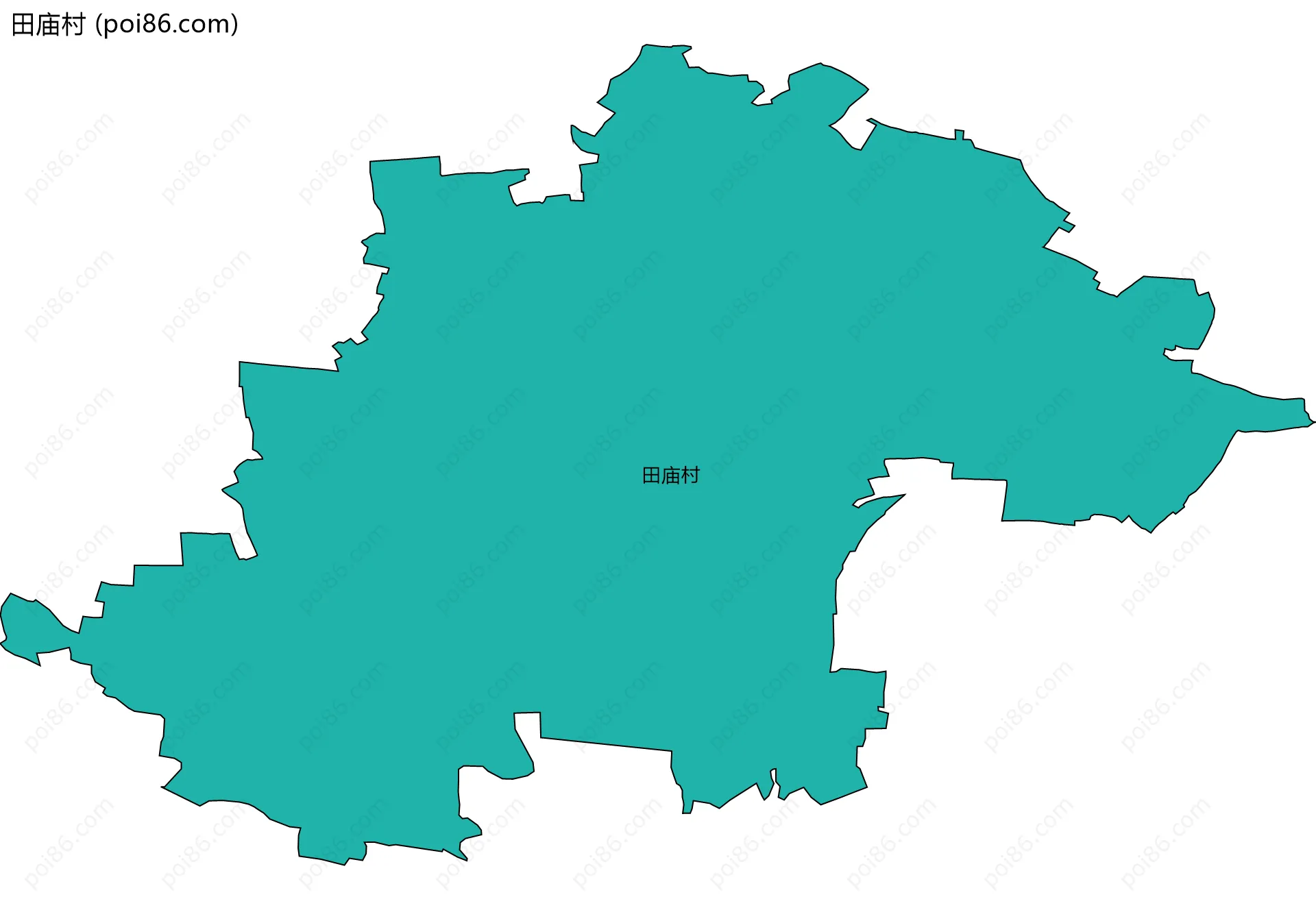 田庙村边界地图