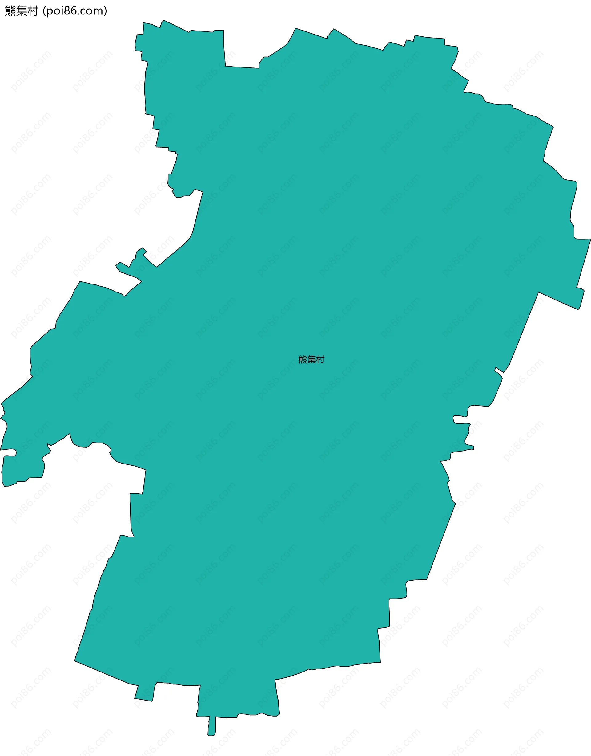 熊集村边界地图
