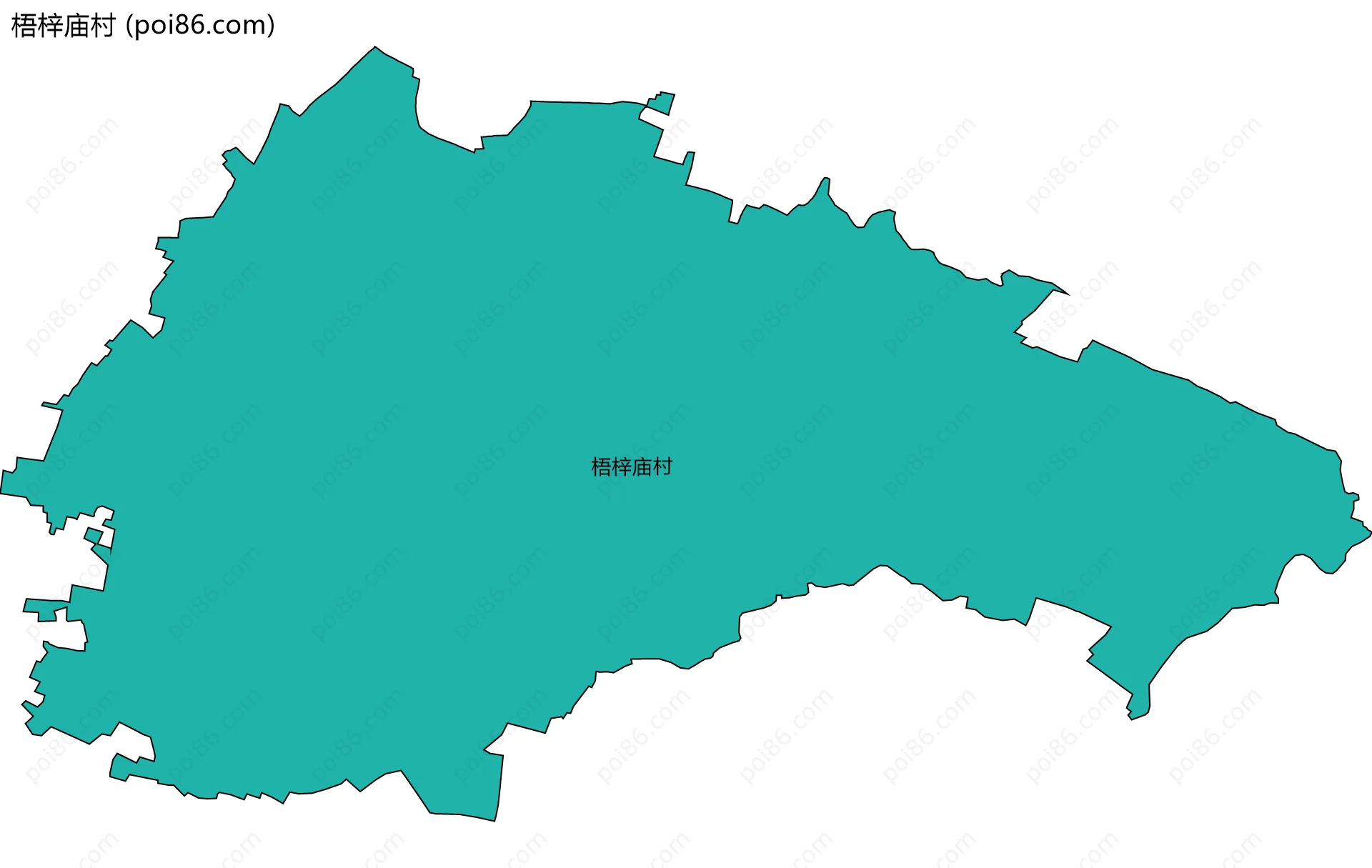 梧梓庙村边界地图