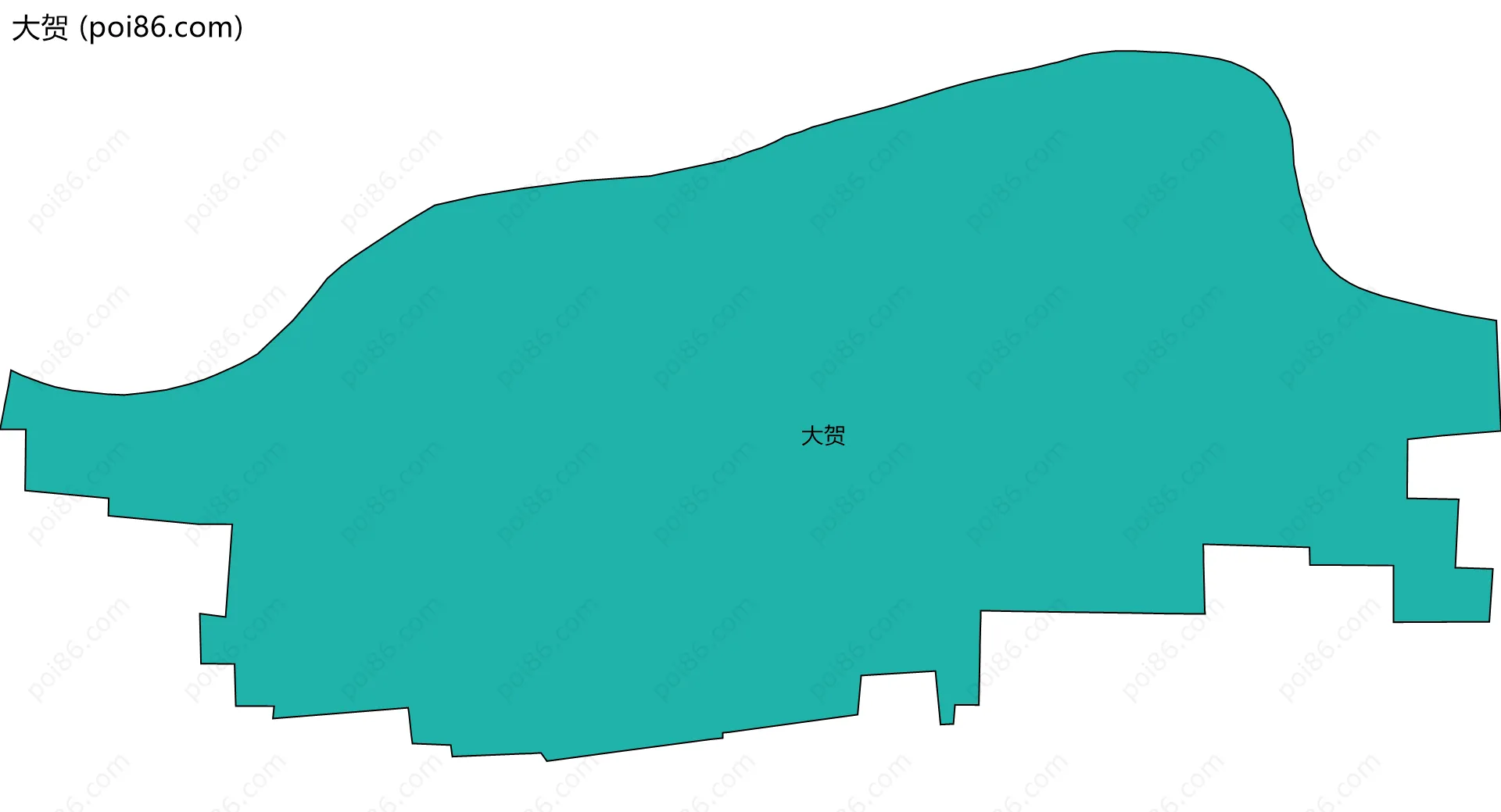 大贺边界地图