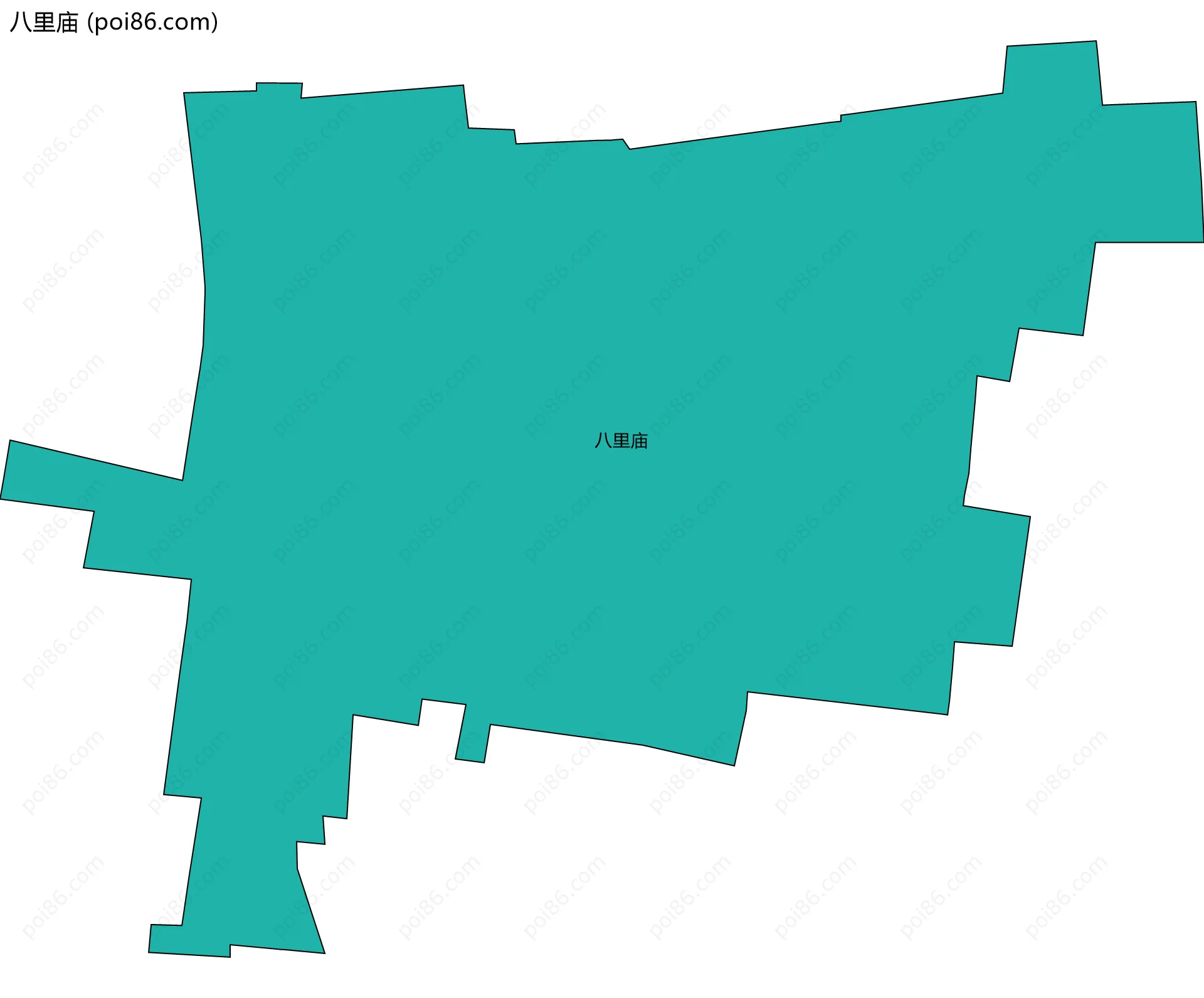 八里庙边界地图