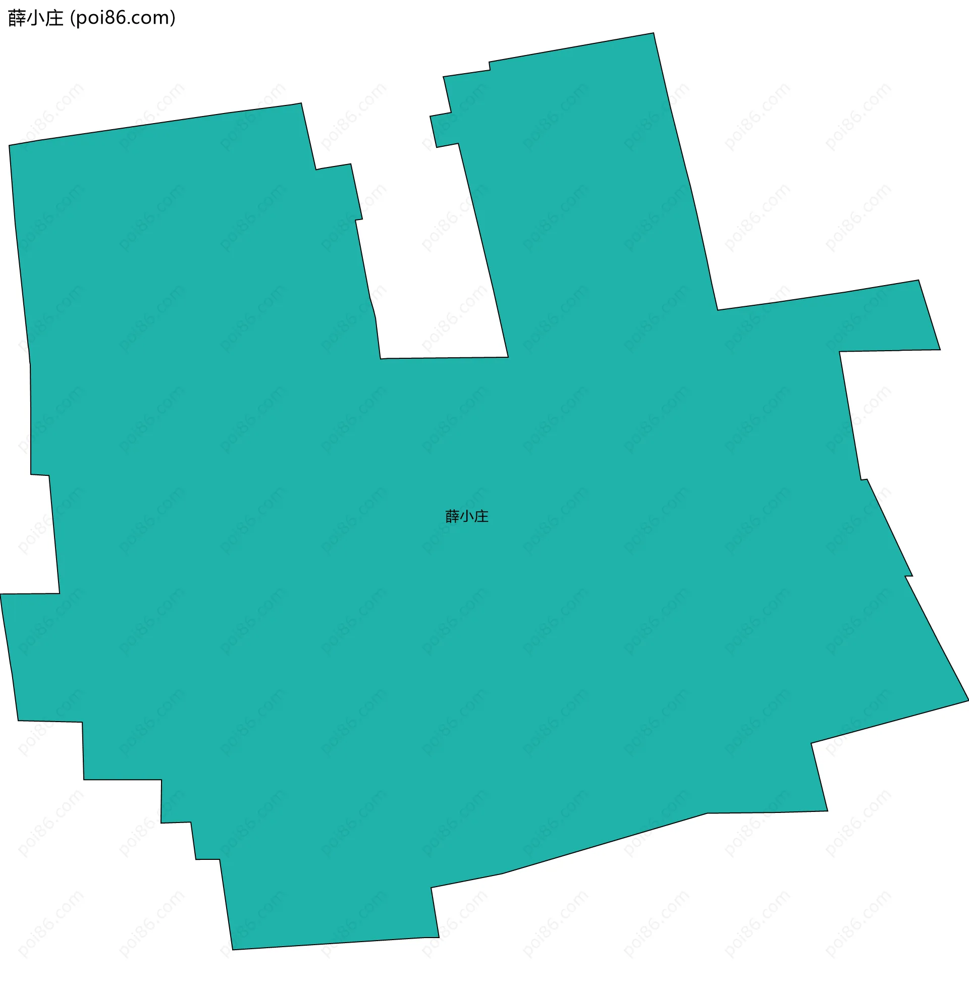 薛小庄边界地图